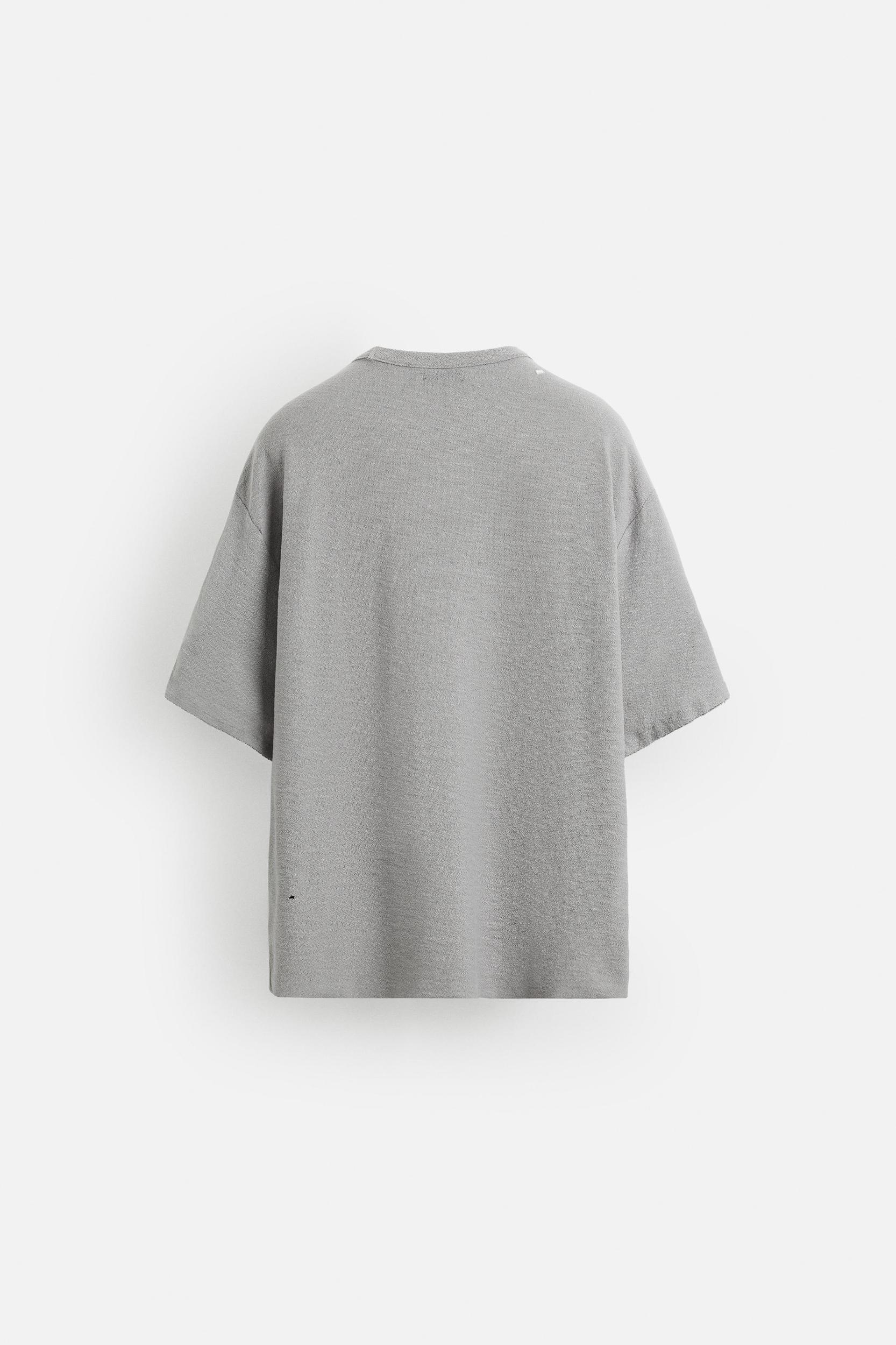 WASHED PRINT KNIT T-SHIRT Product Image