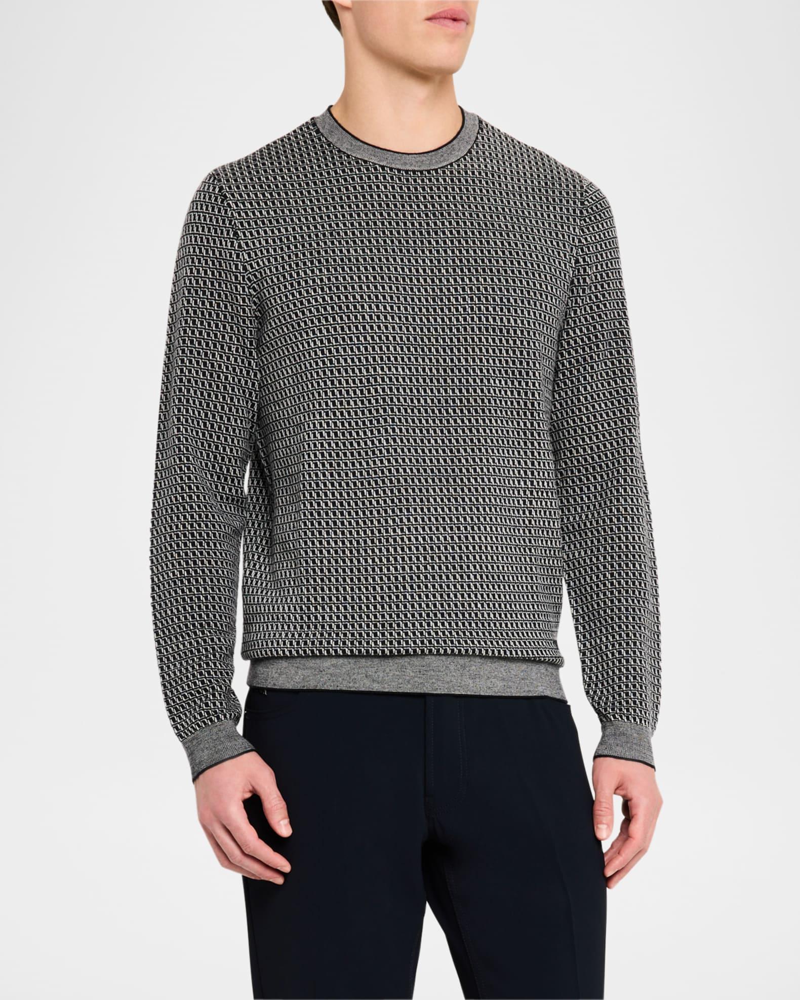 Men's Wool Geometric Crewneck Sweater Product Image