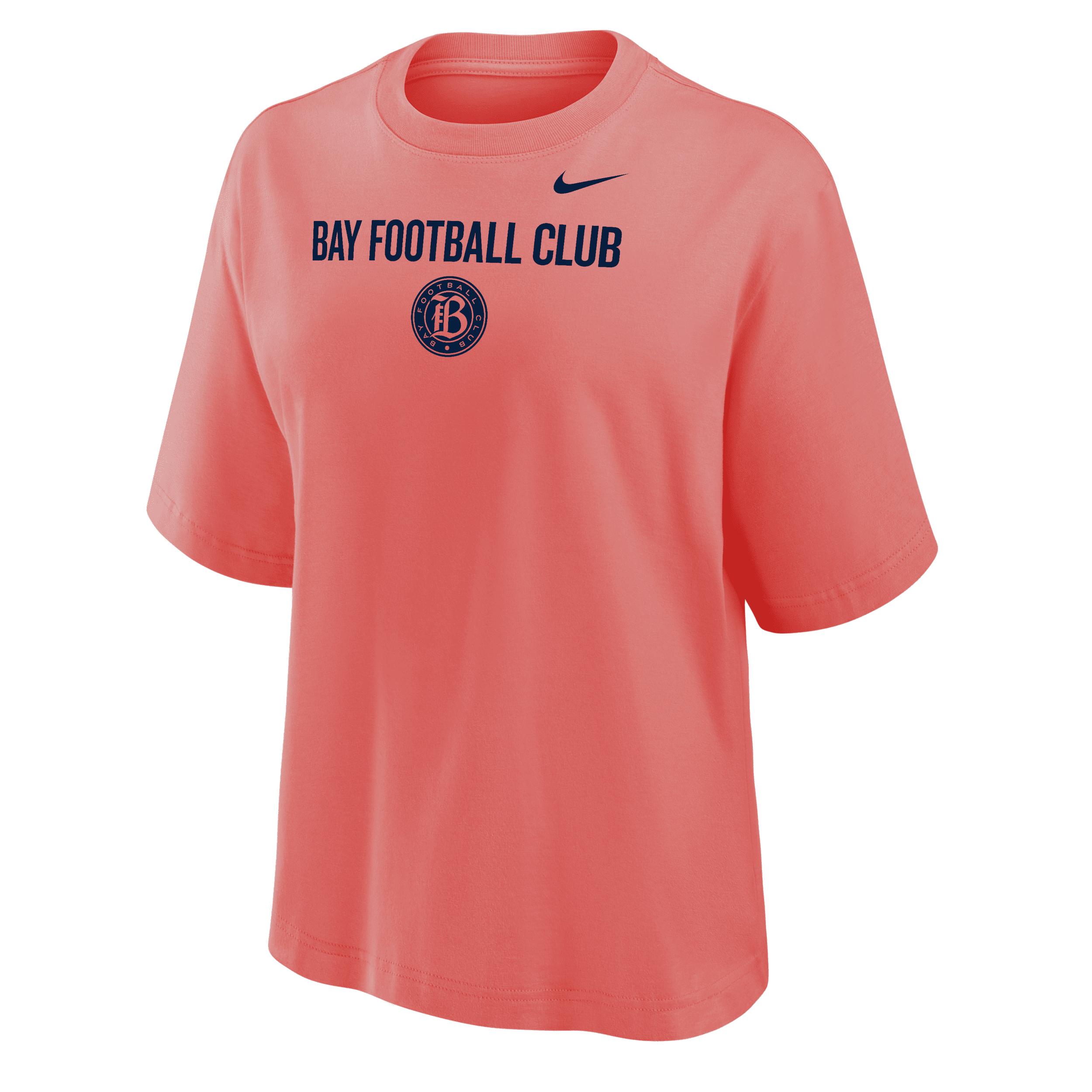 Bay FC Nike Womens NWSL Boxy T-Shirt | W11122FW25-COR Product Image