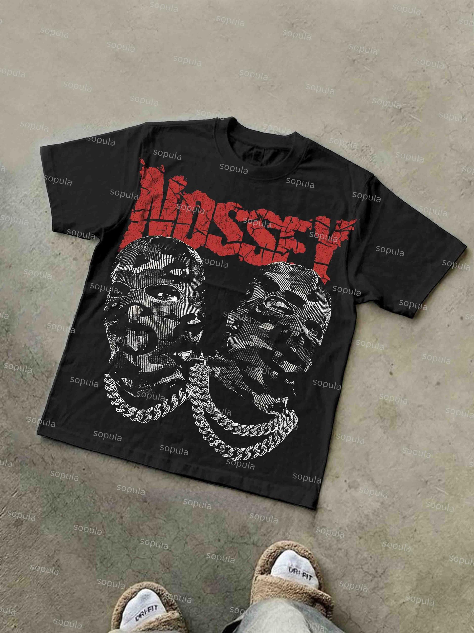 Noissey Camo Double Head Mask Graphic Cotton T-shirt Product Image