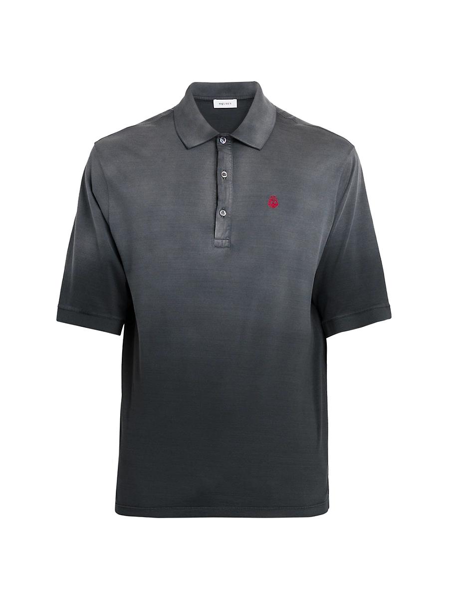Men's Oversized Faded Polo Shirt Product Image