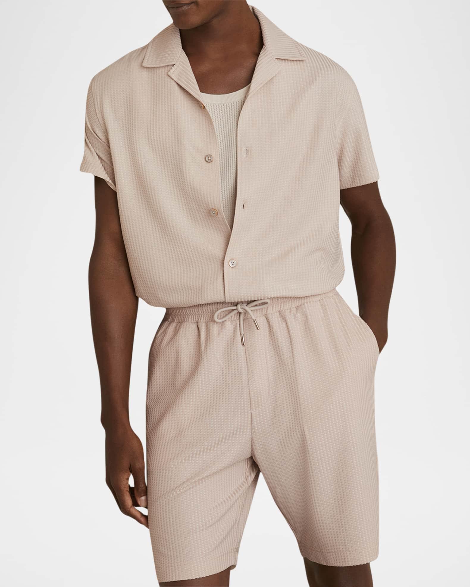 Men's Textured Knit Camp Shirt Product Image