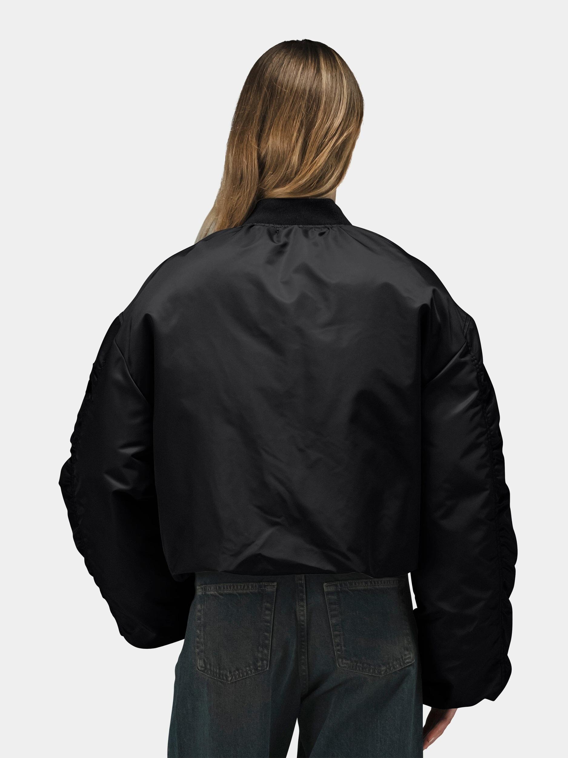 KNIT RIB MA-1 FLIGHT JACKET WOMENS (FIELD GRAY) - FIELD GRAY / S Product Image