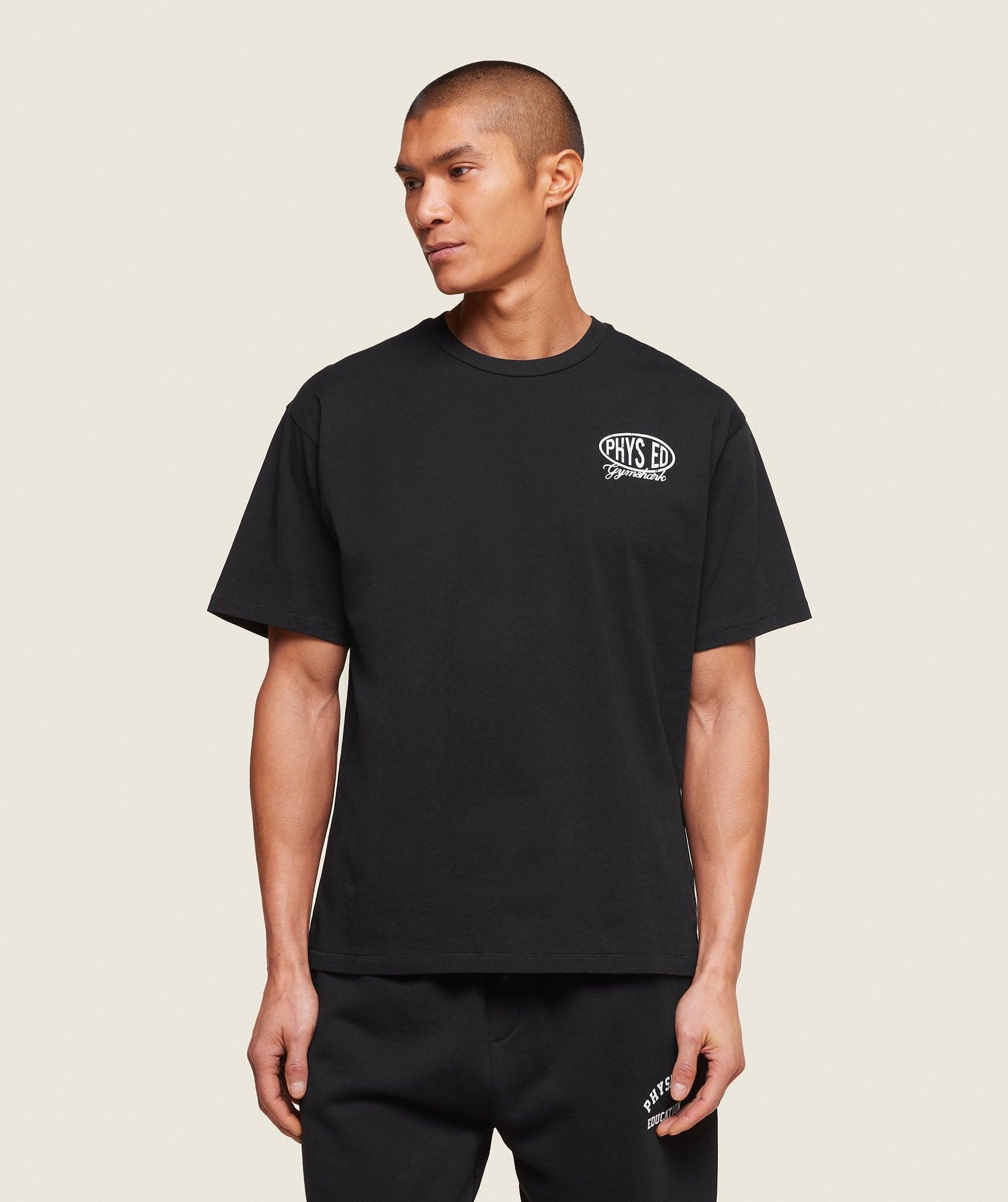 Gymshark Phys Ed T-Shirt - Black Male Product Image