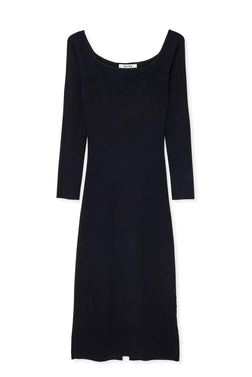 Offshoulder Knitted Midi Dress Product Image