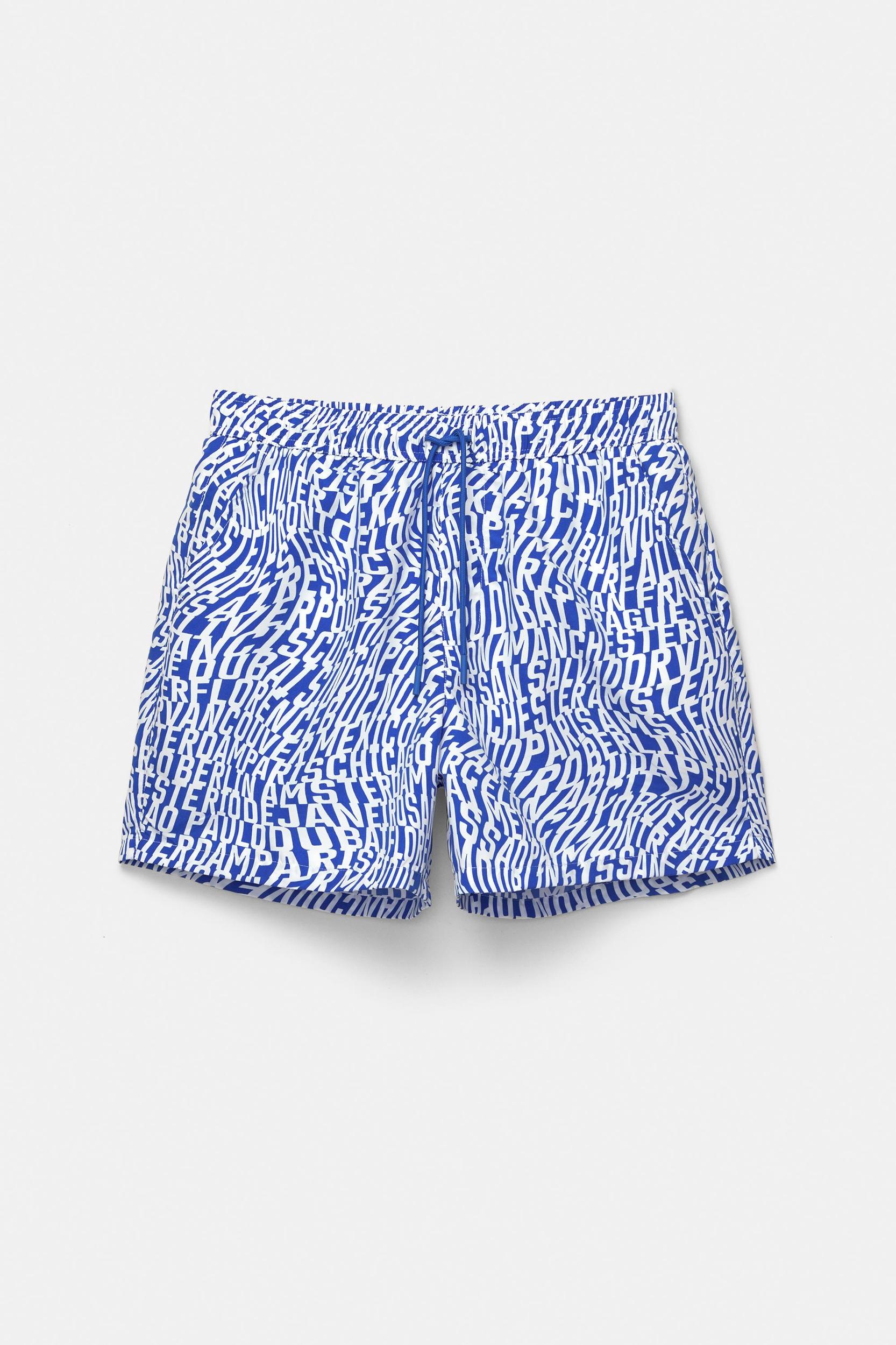 Letter print swimming trunks Product Image