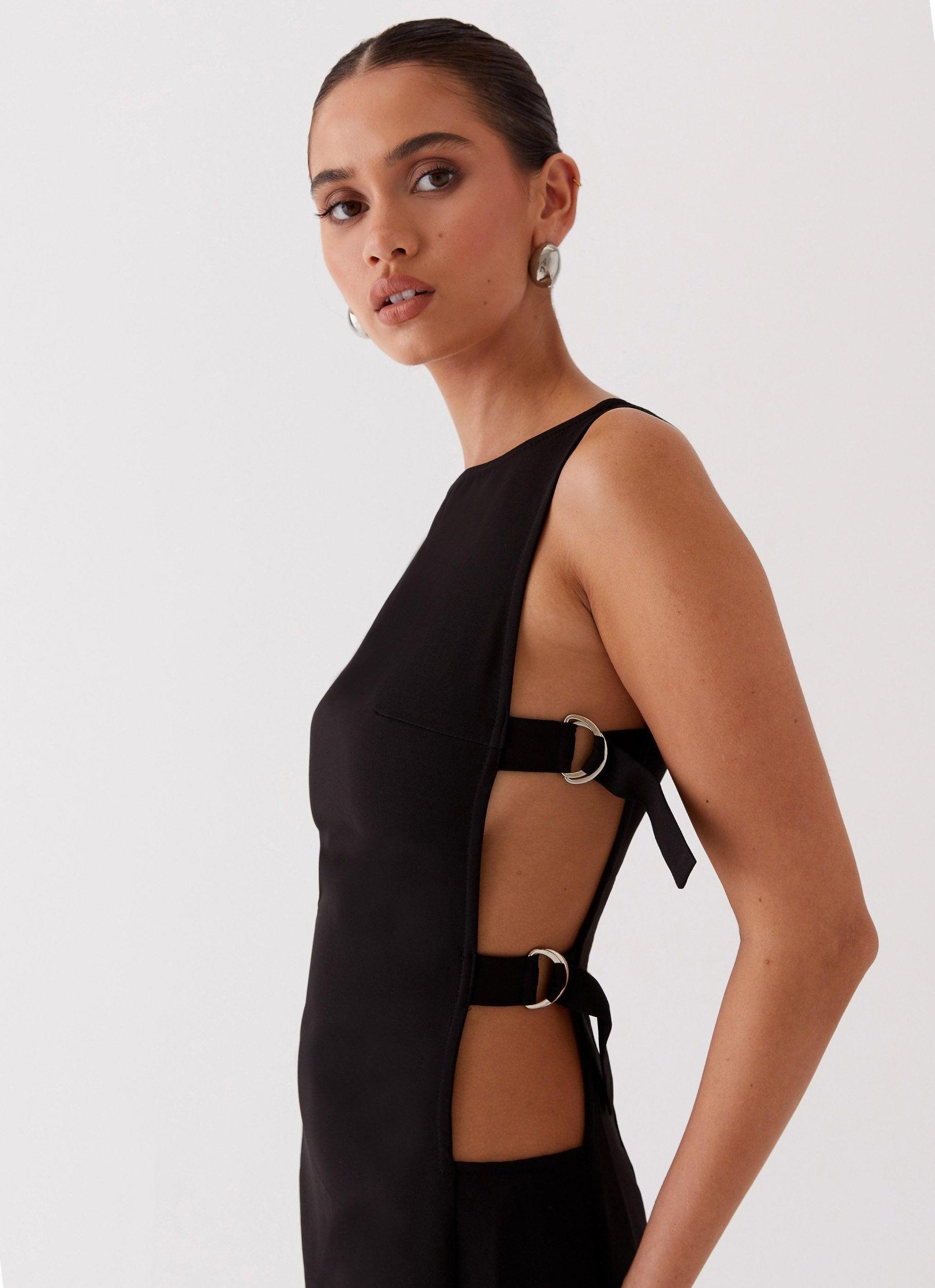 Cherish You Buckle Maxi Dress - Shadow Product Image