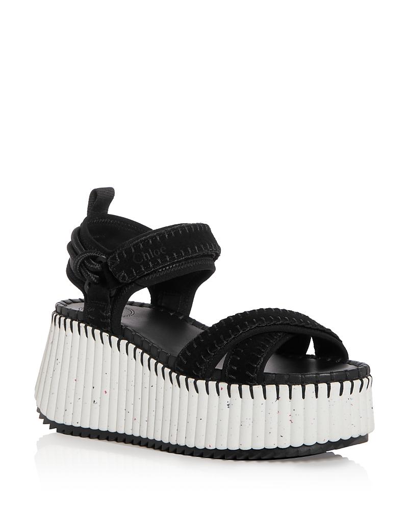 Nama Stitch Ankle-Strap Flatform Sandals Product Image