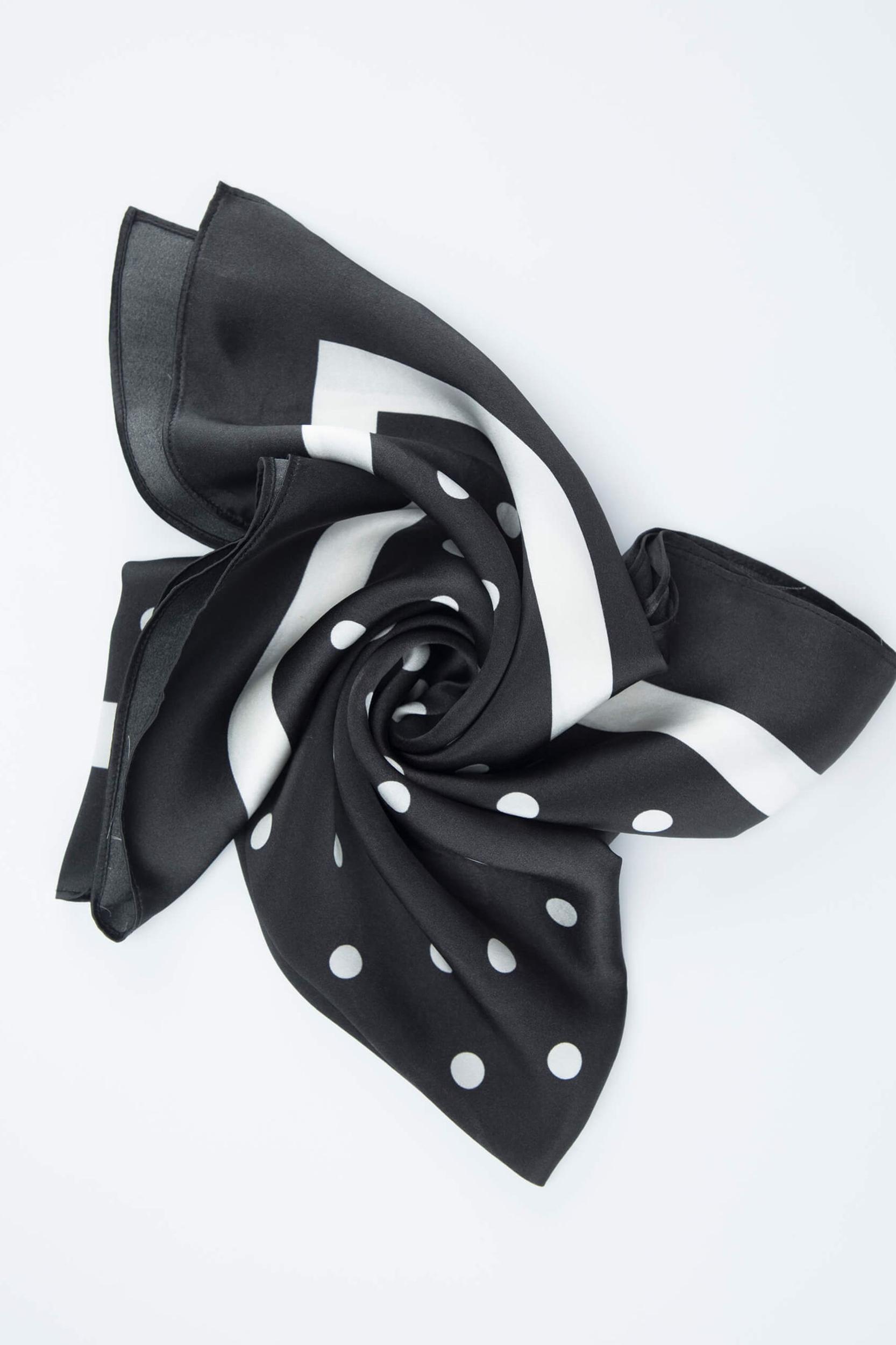 Vintage Polka Dot Silk Scarf Product Image