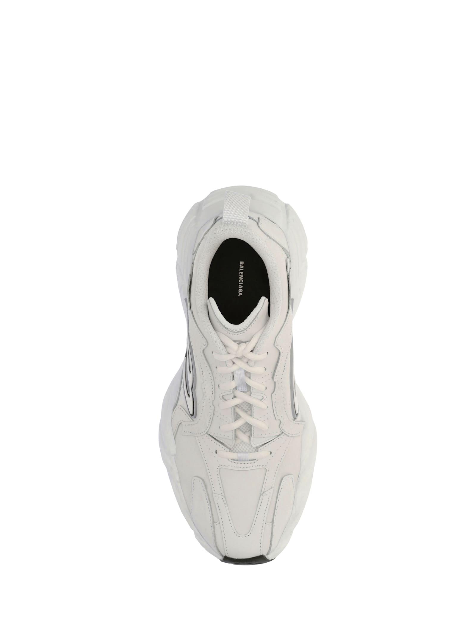 BALENCIAGA Men White Cowskin And Polyester Monday Shoe Sneakers Product Image