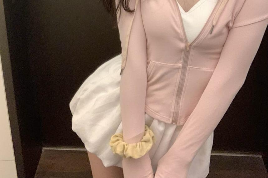 Plain Zip Hoodie / Mid Rise Shorts Product Image