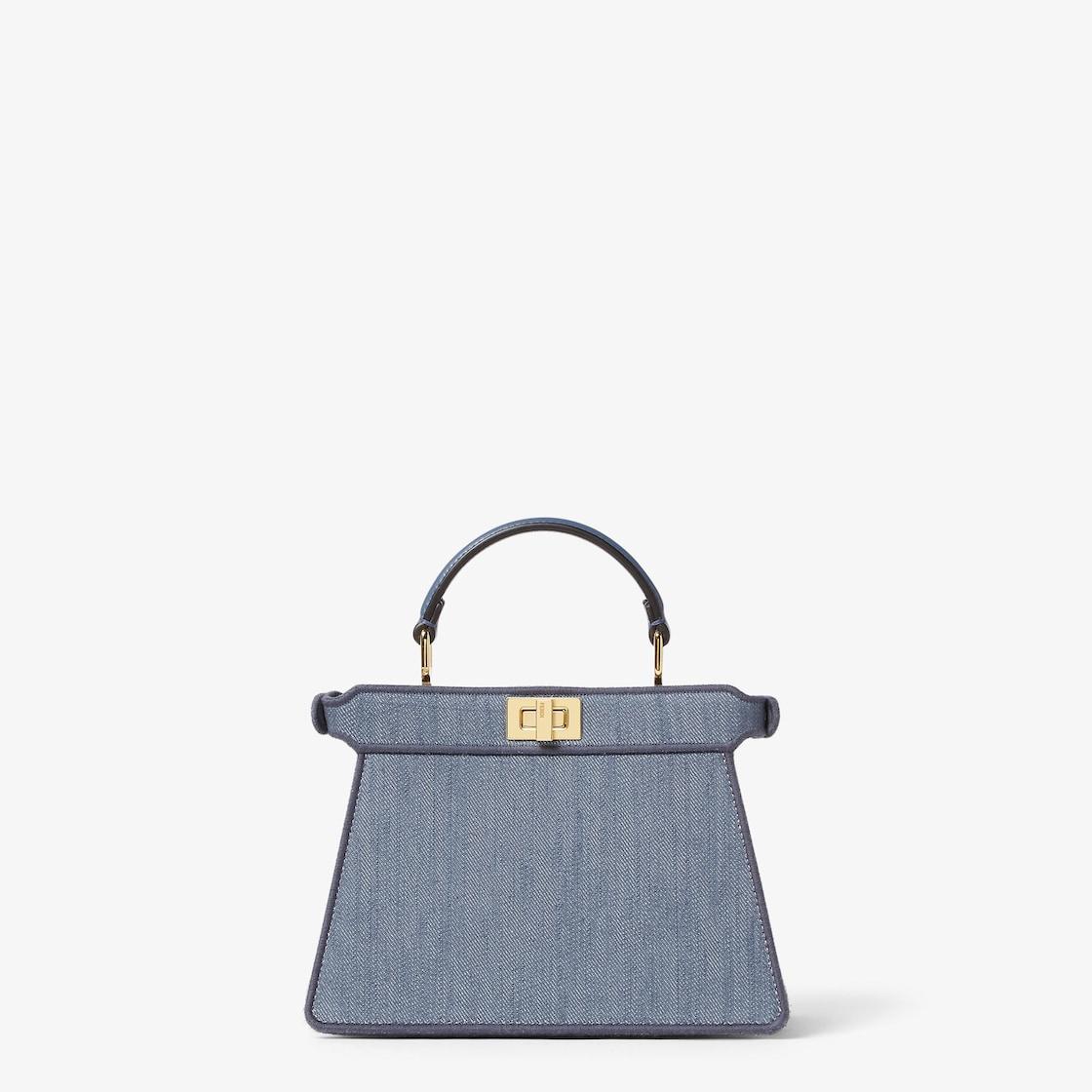 Peekaboo ISeeU PetiteDenim bag with Coral Bandana embroidery Product Image