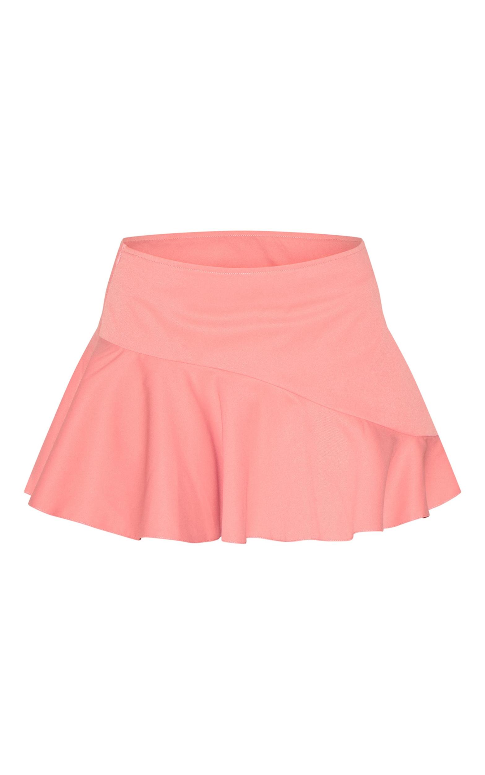 Apricot Tailored Woven Scalloped Edge Mini Skirt Product Image