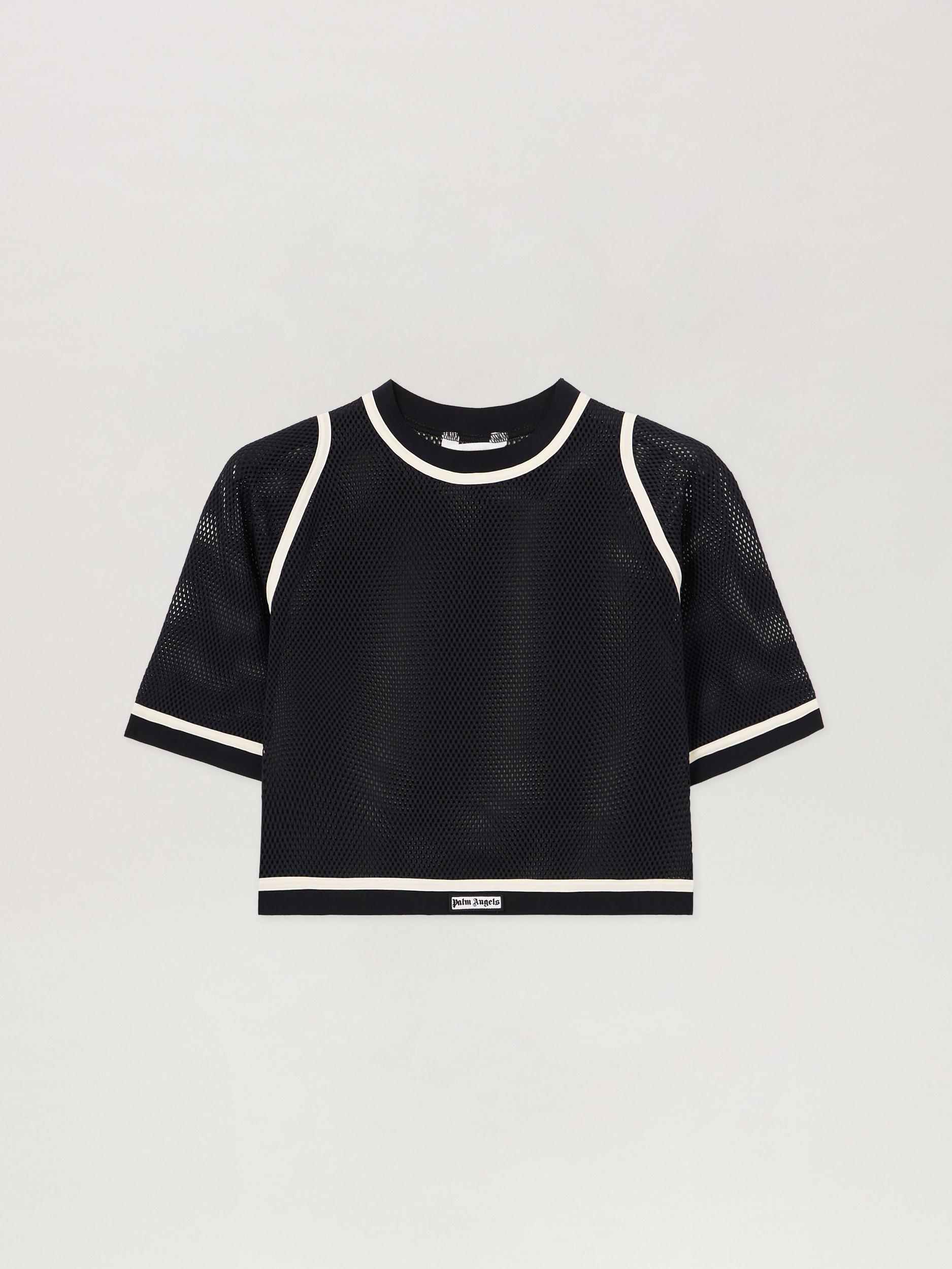 Logo Mesh Cropped Top Product Image