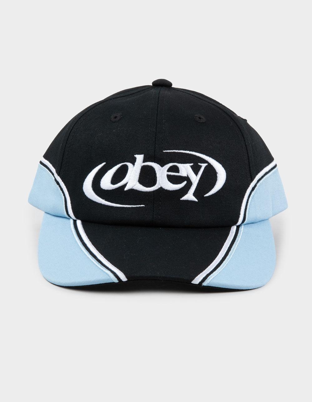 OBEY Speedway 6 Panel Strapback Hat - BLK/MULTI Product Image