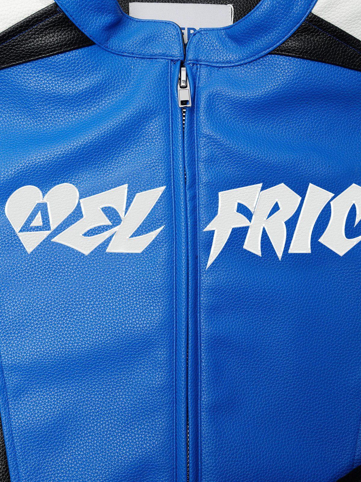 Aelfric Eden Faux Leather Racing Jacket Product Image