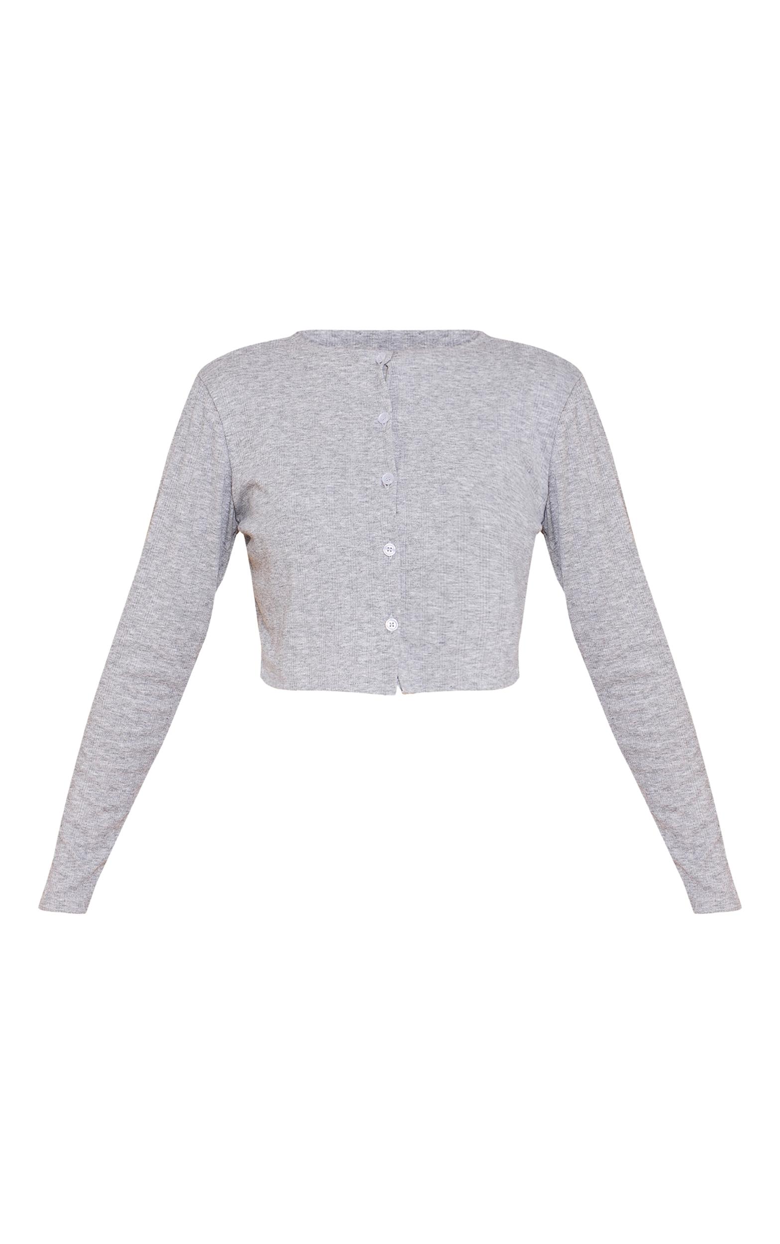 Grey Marl Pointelle Pj Cardigan Product Image