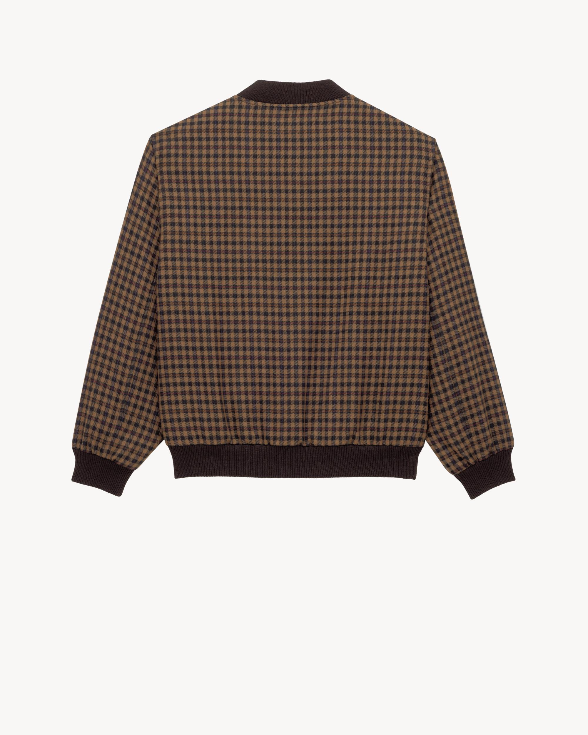 CASSANDRE bomber jacket in wool check Product Image