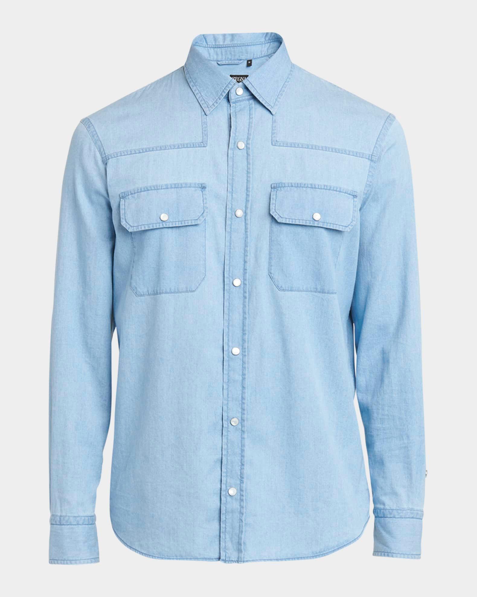 Men's Cashco Denim Western Shirt Product Image