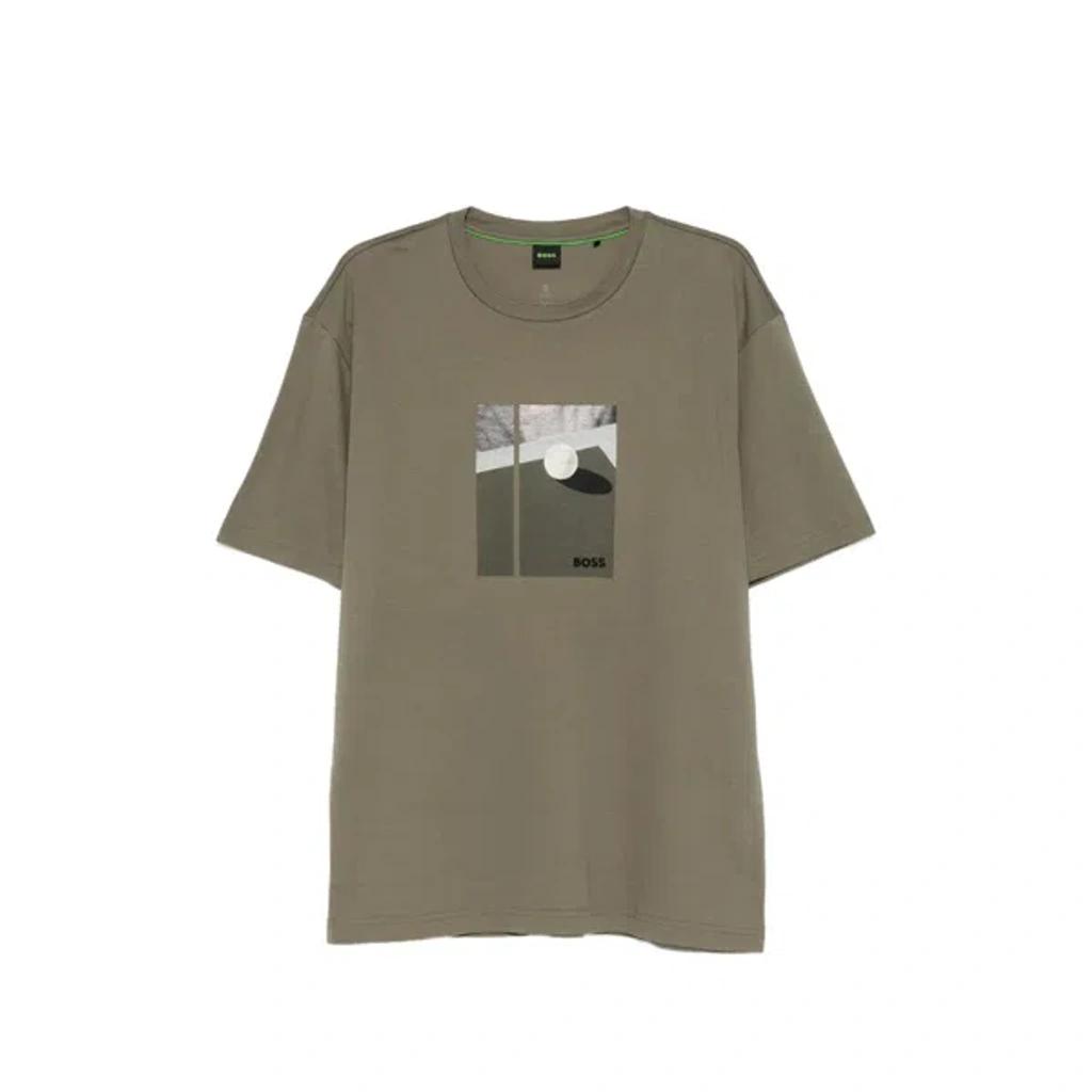 HUGO BOSS Graphic T-shirt In Green Product Image