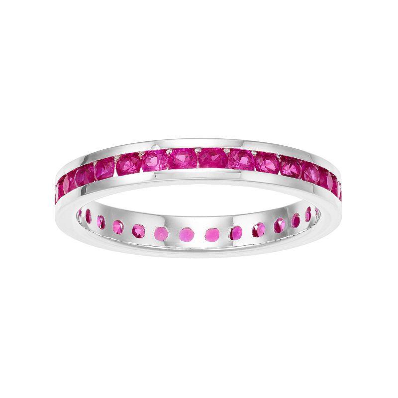 Traditions Jewelry Company Sterling Silver Channel-Set Peridot Birthstone Ring, Women's,  Product Image