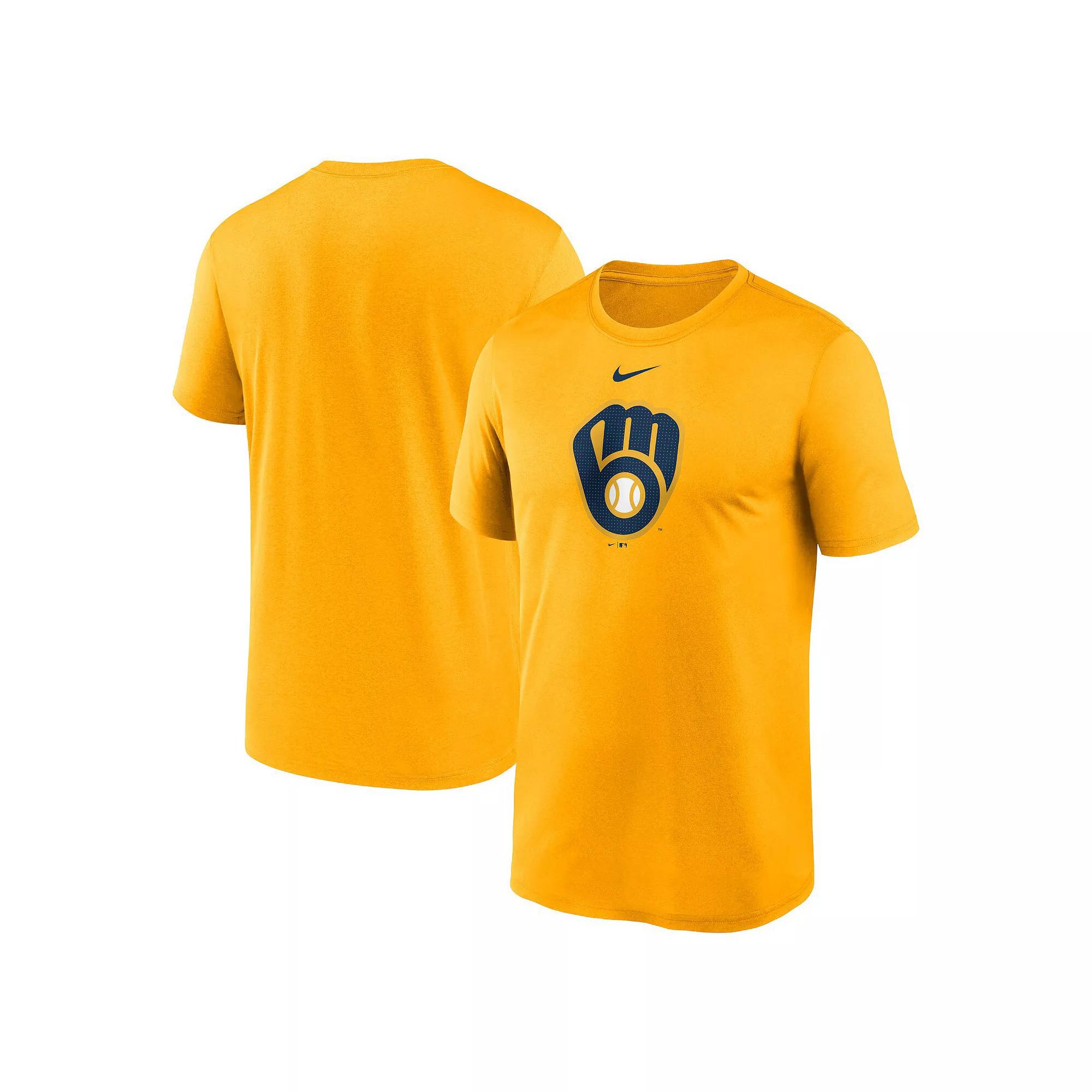 Men's Nike Gold Milwaukee Brewers Legend Fuse Large Logo Performance T-Shirt,  Product Image