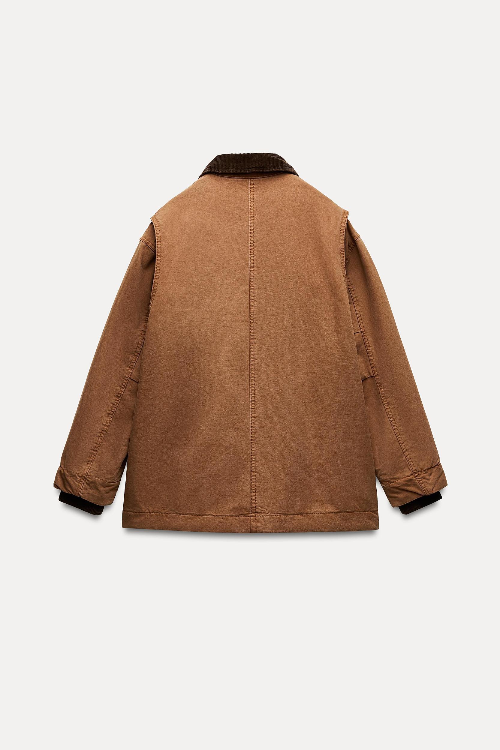 CONTRAST COLLAR PADDED JACKET ZW COLLECTION Product Image