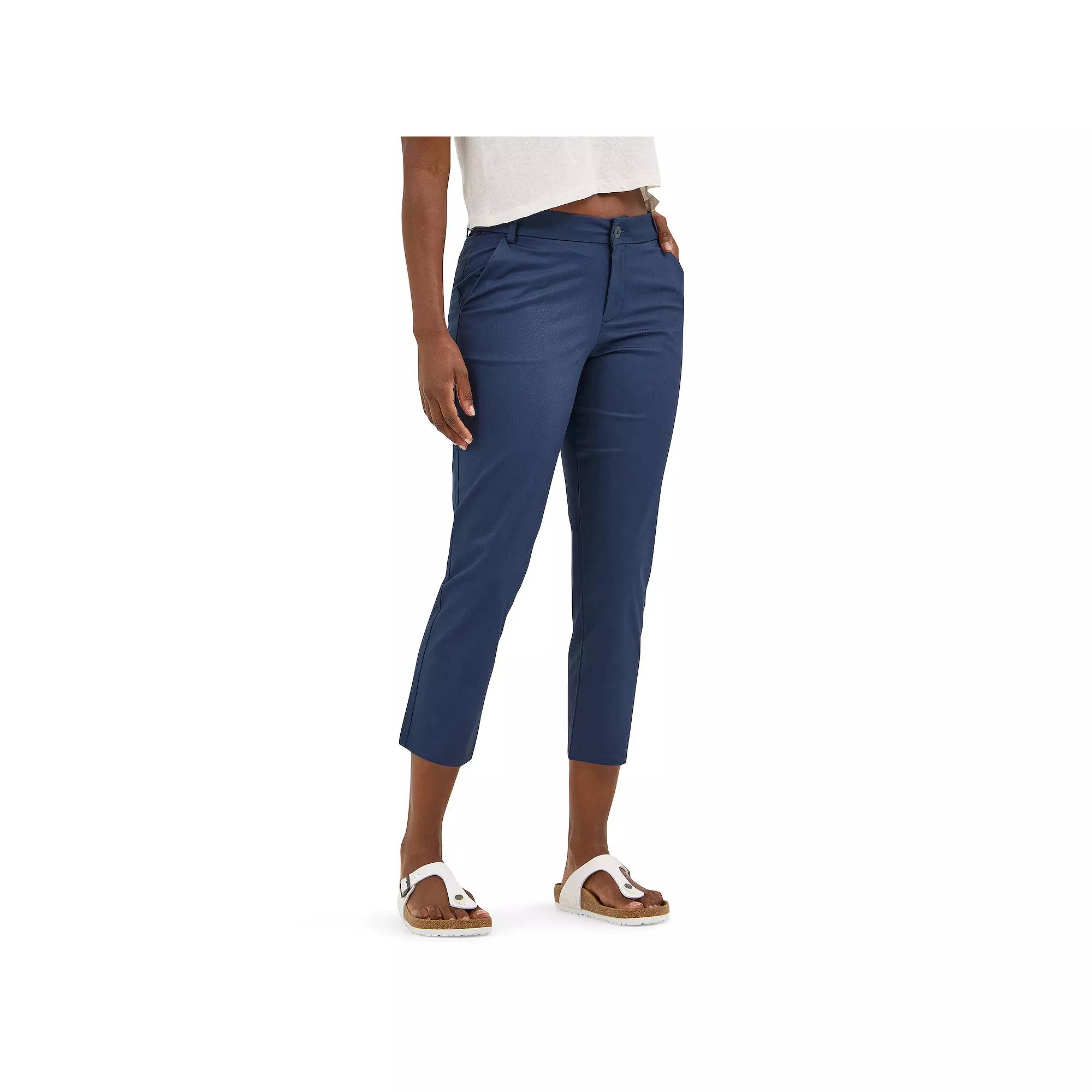 Women's Lee® Wrinkle Free Capri Pants, Size: 14, Mood Blue Product Image