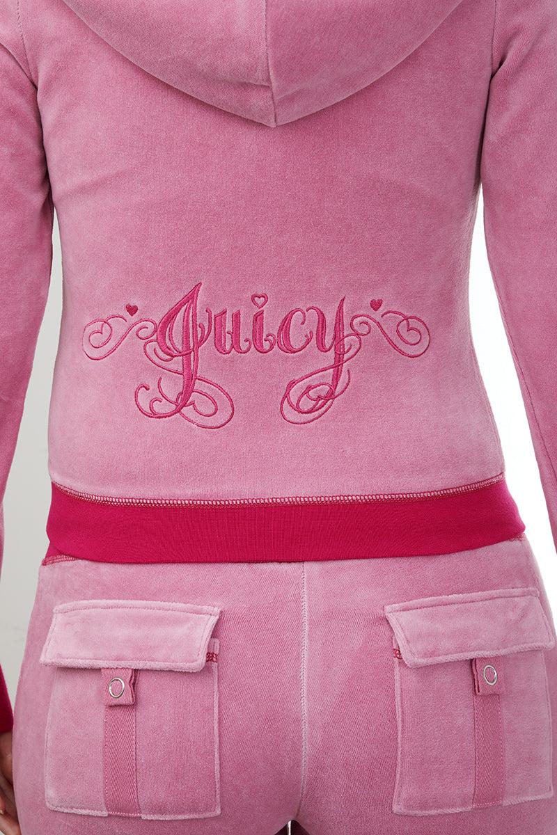Sweetheart Cotton Velour Hoodie Product Image