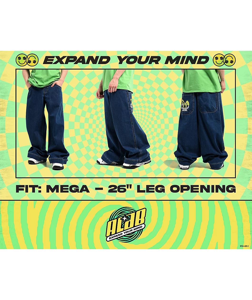A.LAB Mega Rave Dark Blue Jeans Product Image