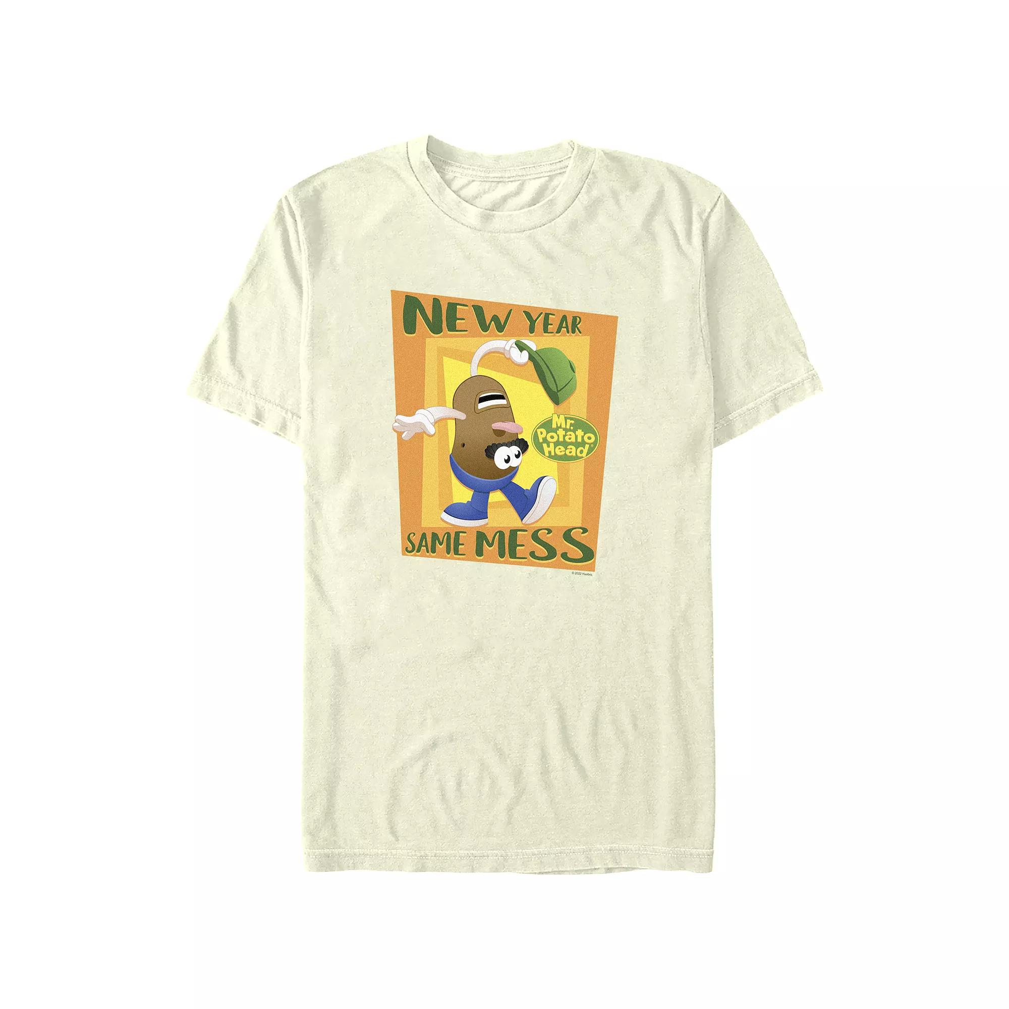 Men's Mr. Potato Head New Year Same Mess Graphic Tee, Size: Medium, Natural Product Image