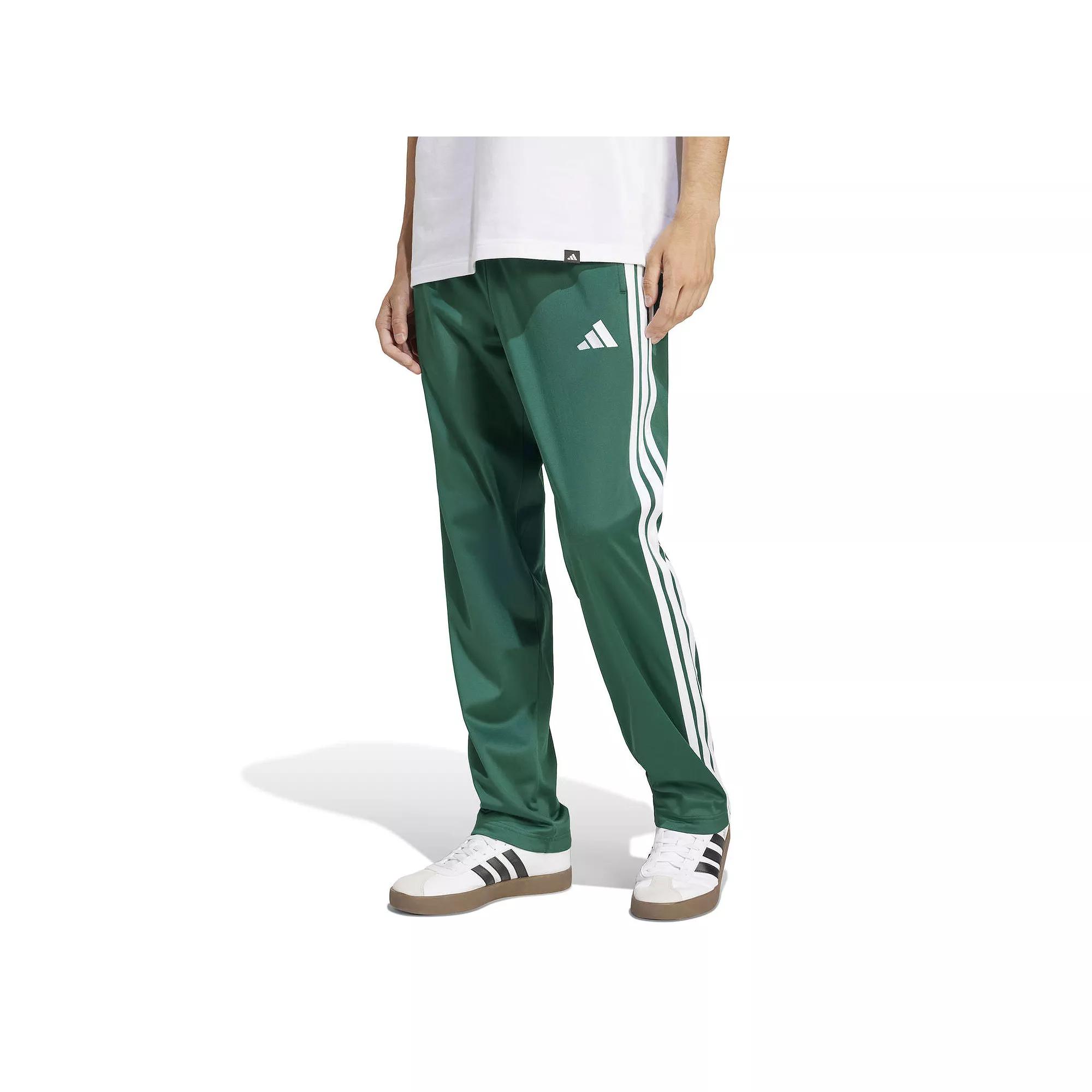 Men's adidas 3-Stripe Tricot Sportswear Track Pants, Size: Small, Collegiate Green Product Image