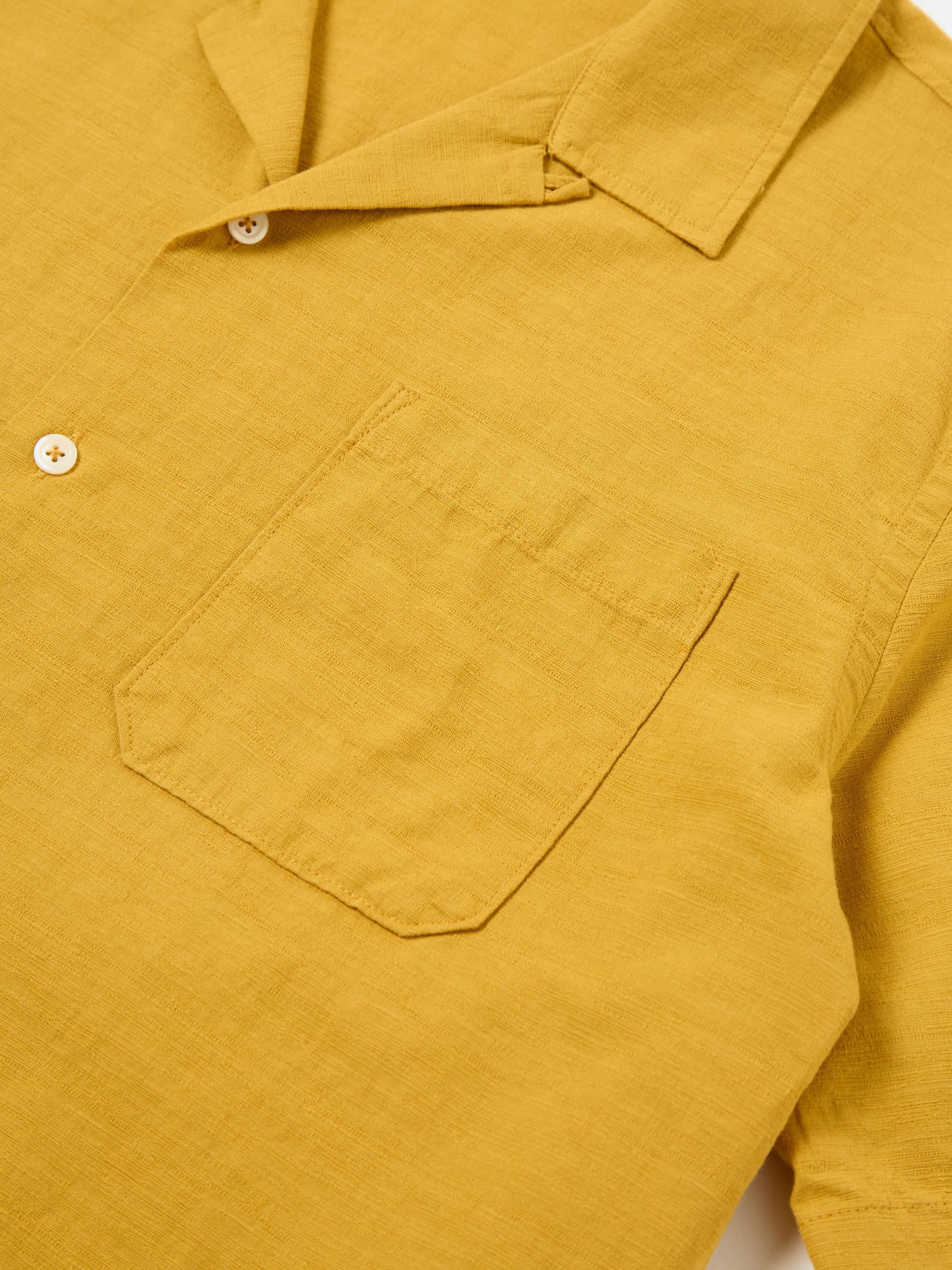 Universal Works Road Shirt in Mustard Kamura Cotton Product Image