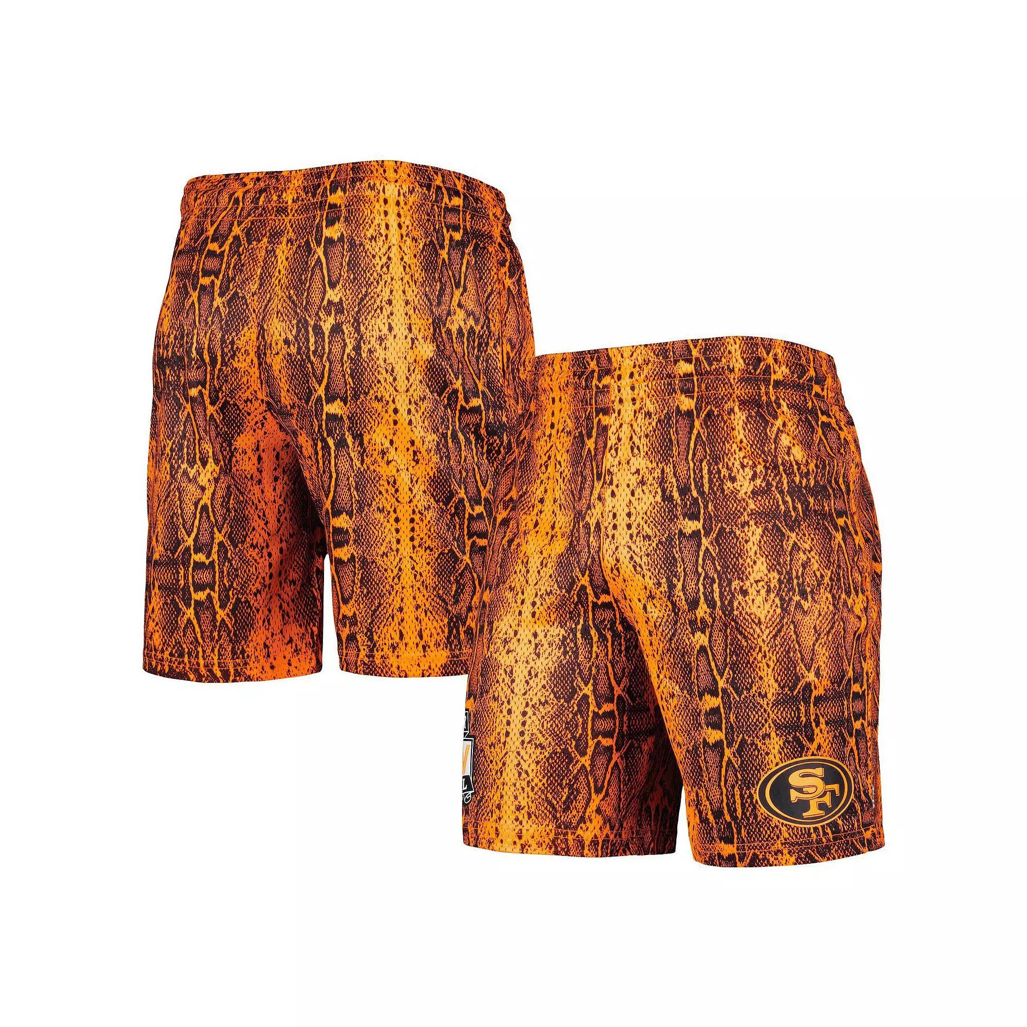 Men's New Era Orange San Francisco 49ers Summer Pop Shorts,  Product Image