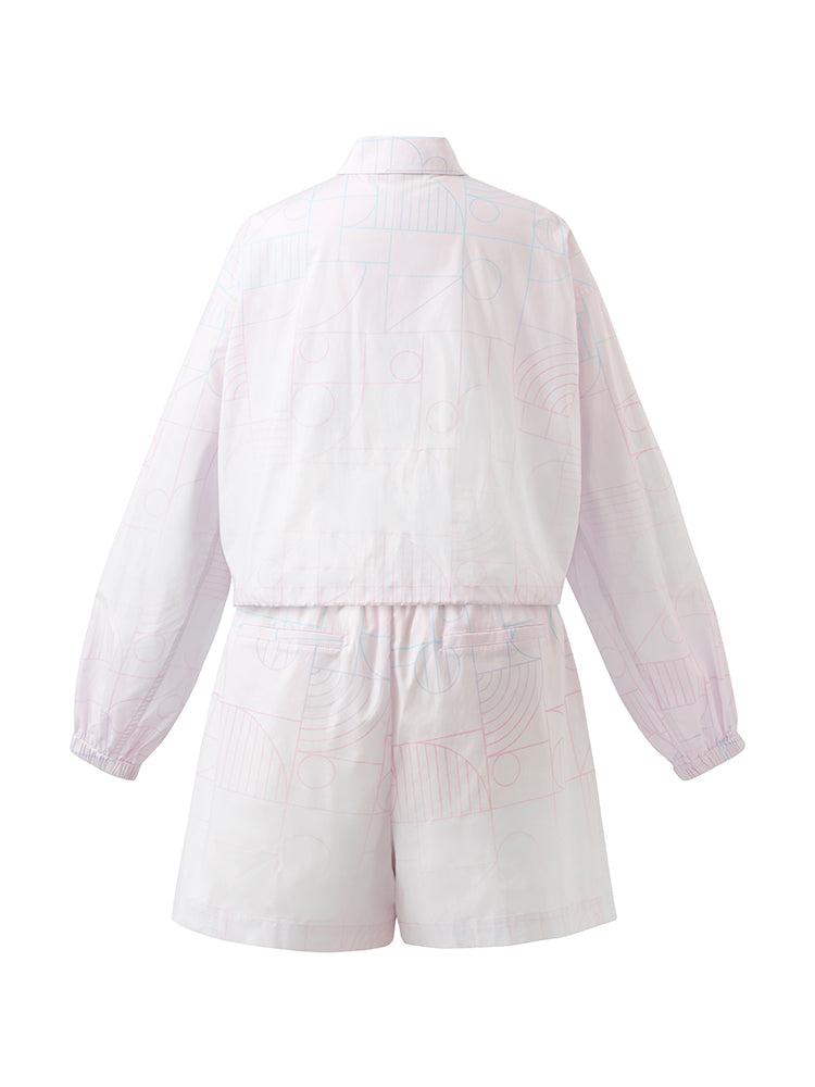 GOELIA X CHRISTINE PHUNG Crop Jacket And Shorts Two-Piece Set Product Image