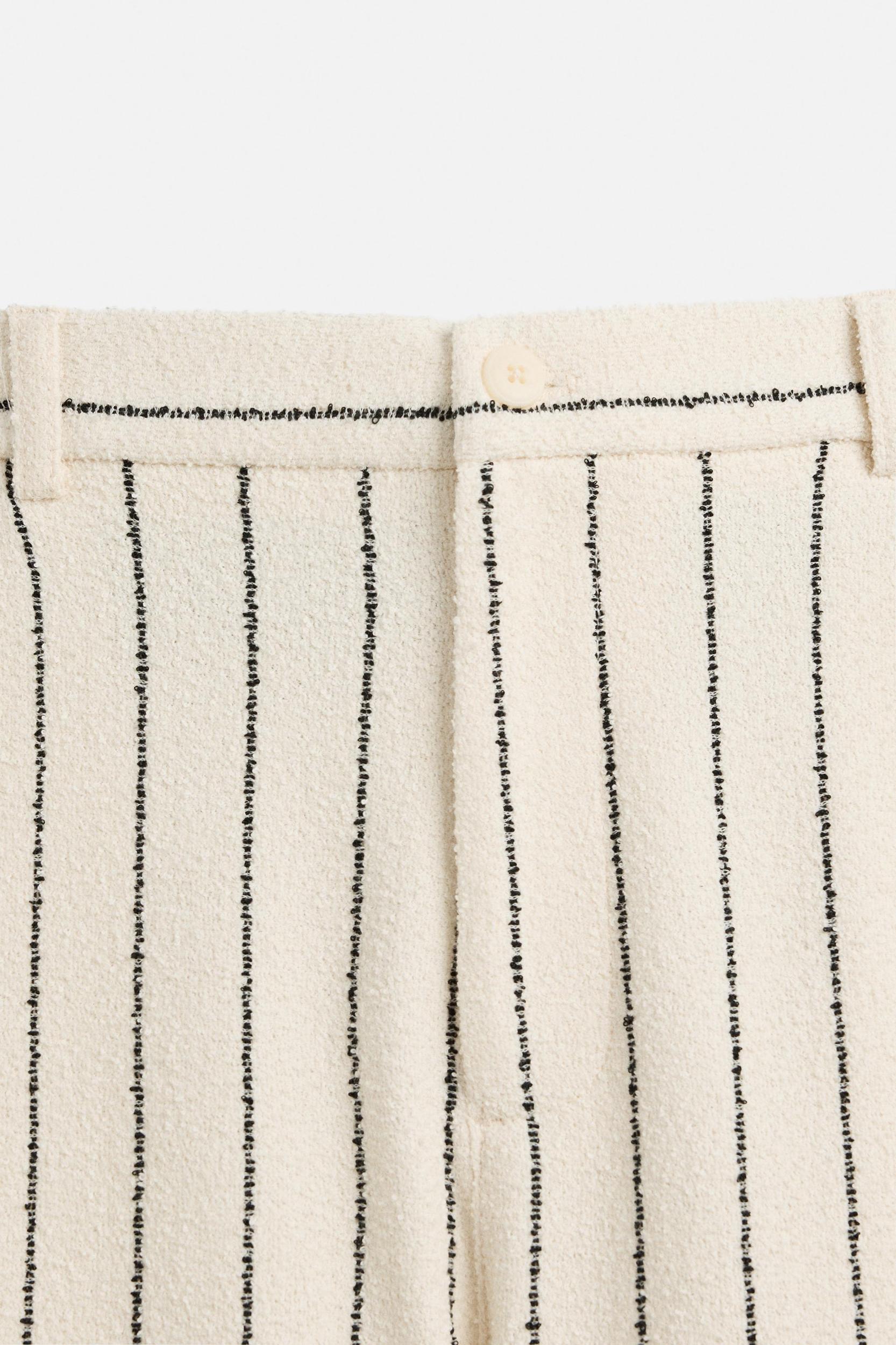 STRIPED TEXTURED TERRY PANTS Product Image