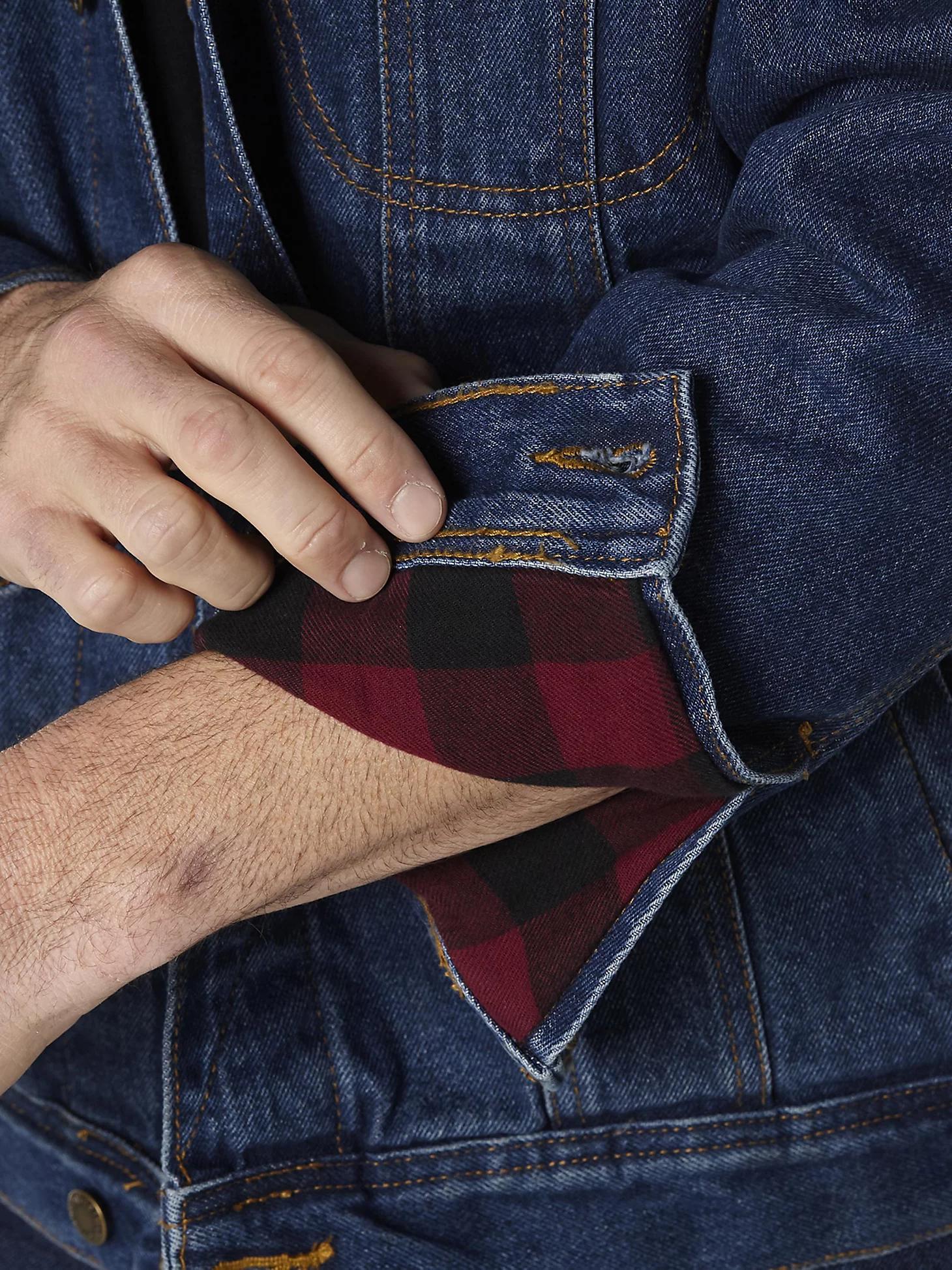 Wrangler Rugged Wear® Flannel Lined Denim Jacket | Men's JACKETS & OUTERWEAR | Wrangler® Product Image