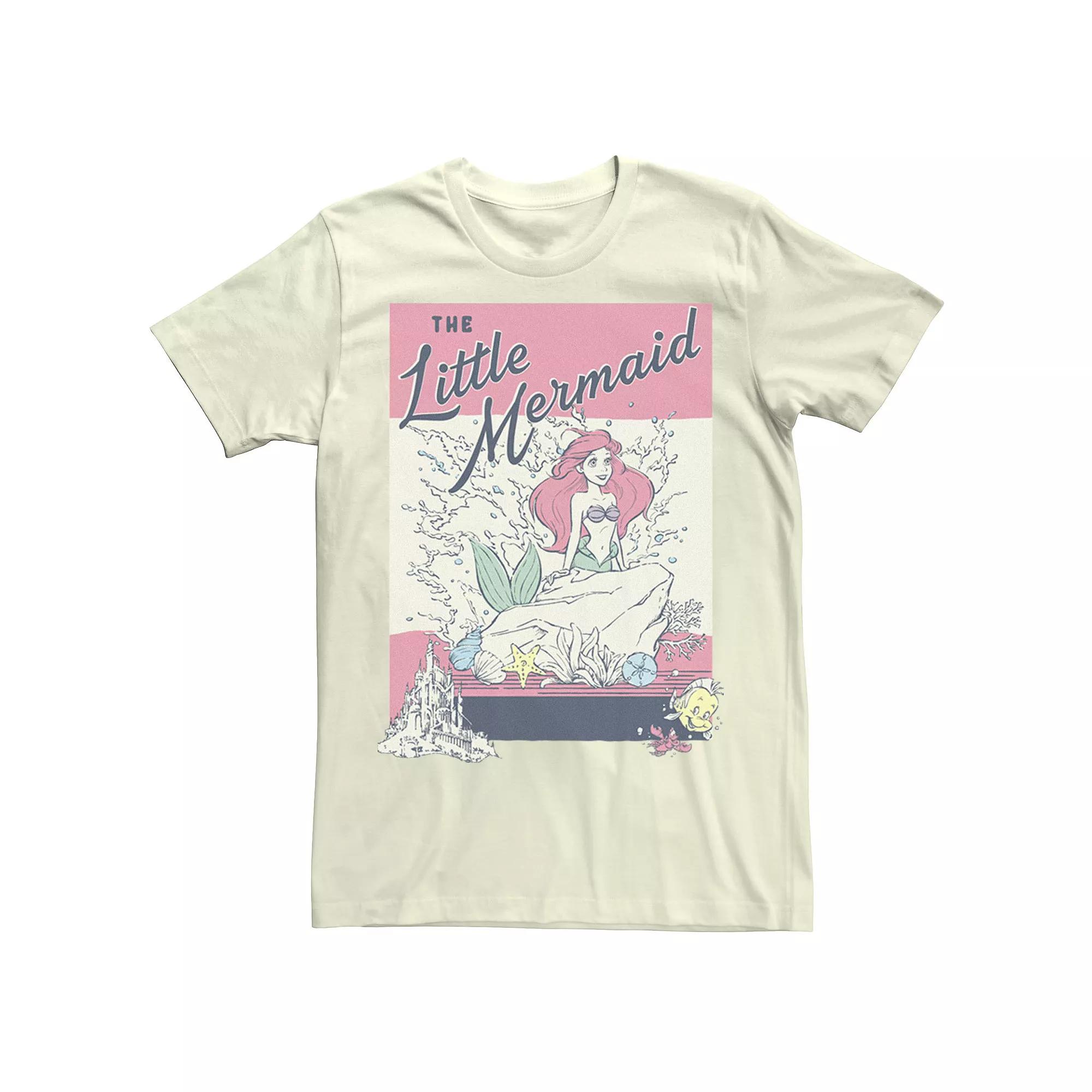 Disney's The Little Mermaid Faded Poster Men's Tee,  Product Image