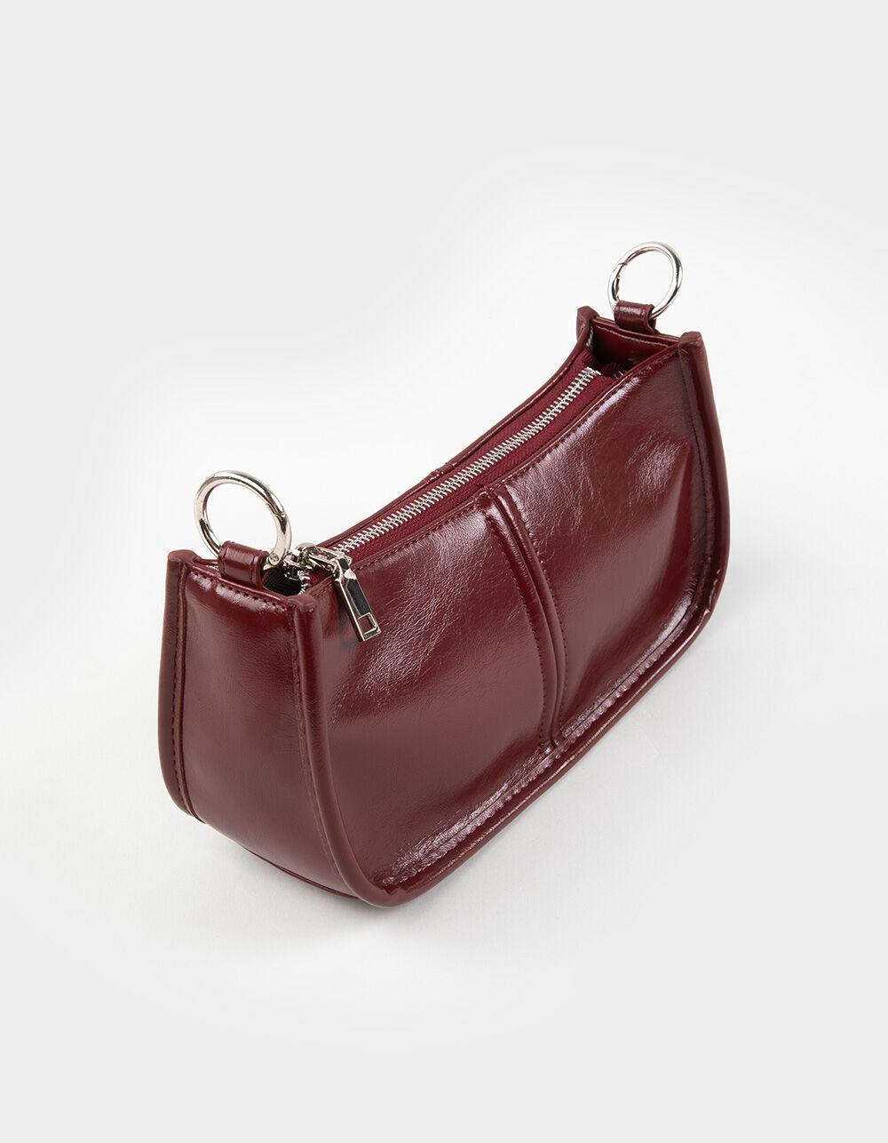 Tatum Studded Shoulder Bag - BURGUNDY Product Image
