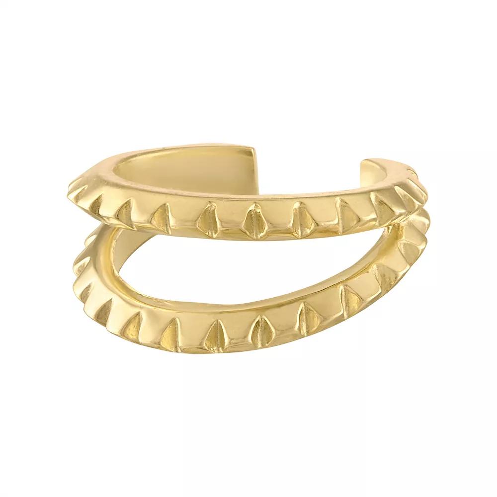 Amella Jewels 10k Gold Curved Spiked Ear Cuff, Women's Product Image