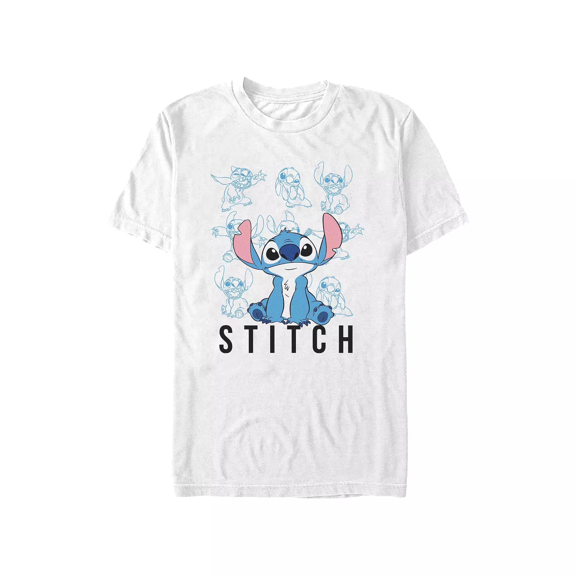 Disney's Lilo & Stitch Multi Poses Stitch Juniors' Boyfriend Graphic Tee, Women's,  Product Image