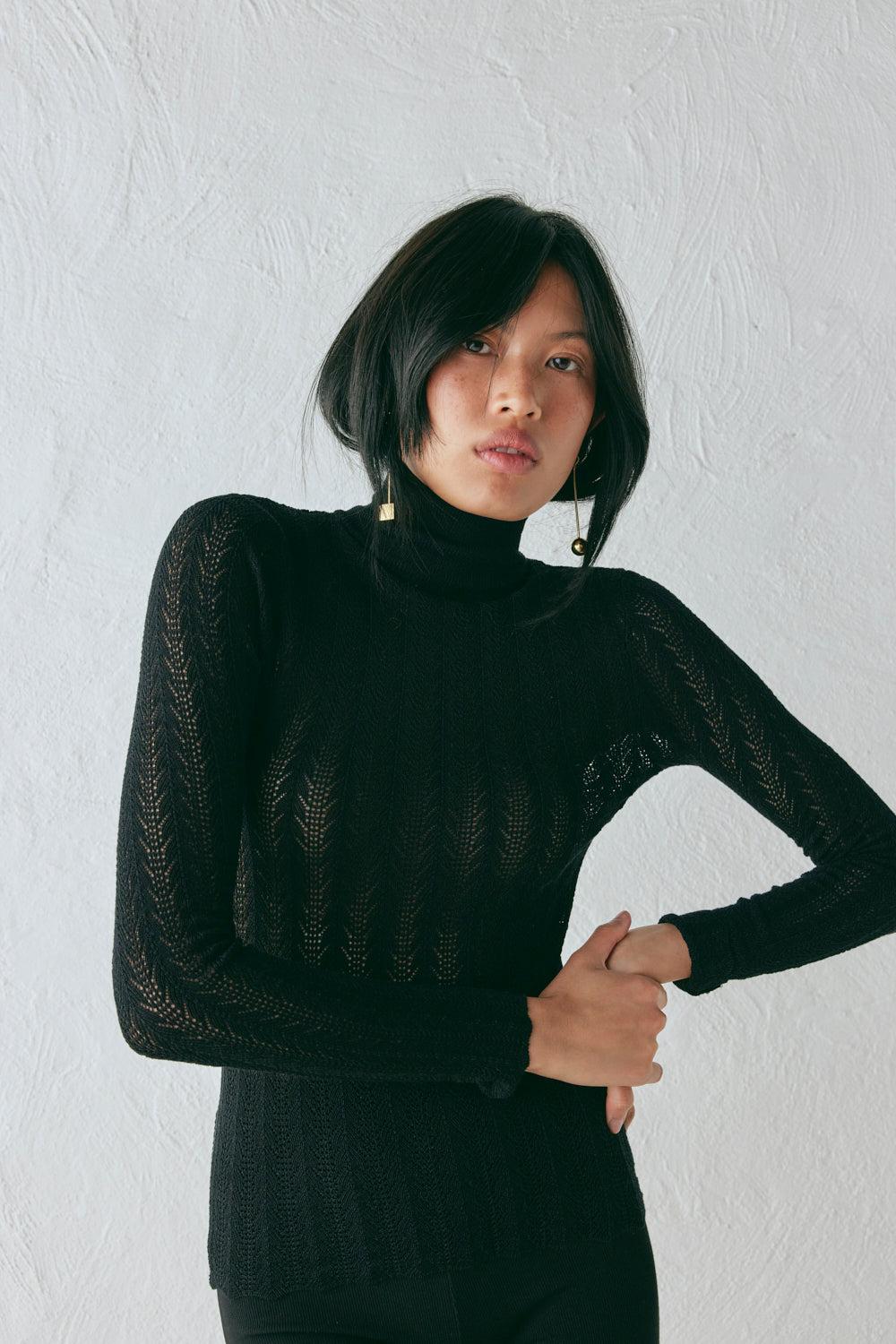 Harriet Knit Skivvy Black Product Image