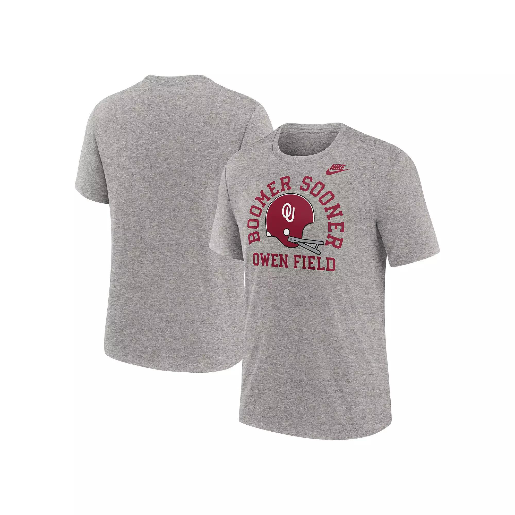 Men's Nike Heather Gray Oklahoma Sooners Legacy Local Tri-Blend T-Shirt,  Product Image