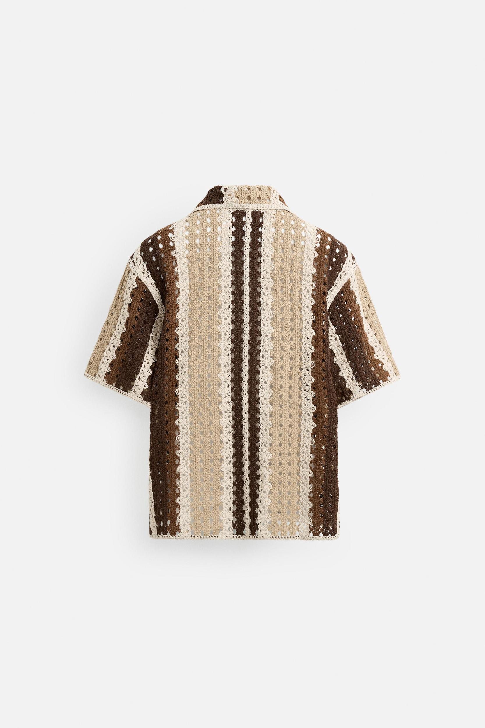 CROCHET TEXTURED SHIRT Product Image