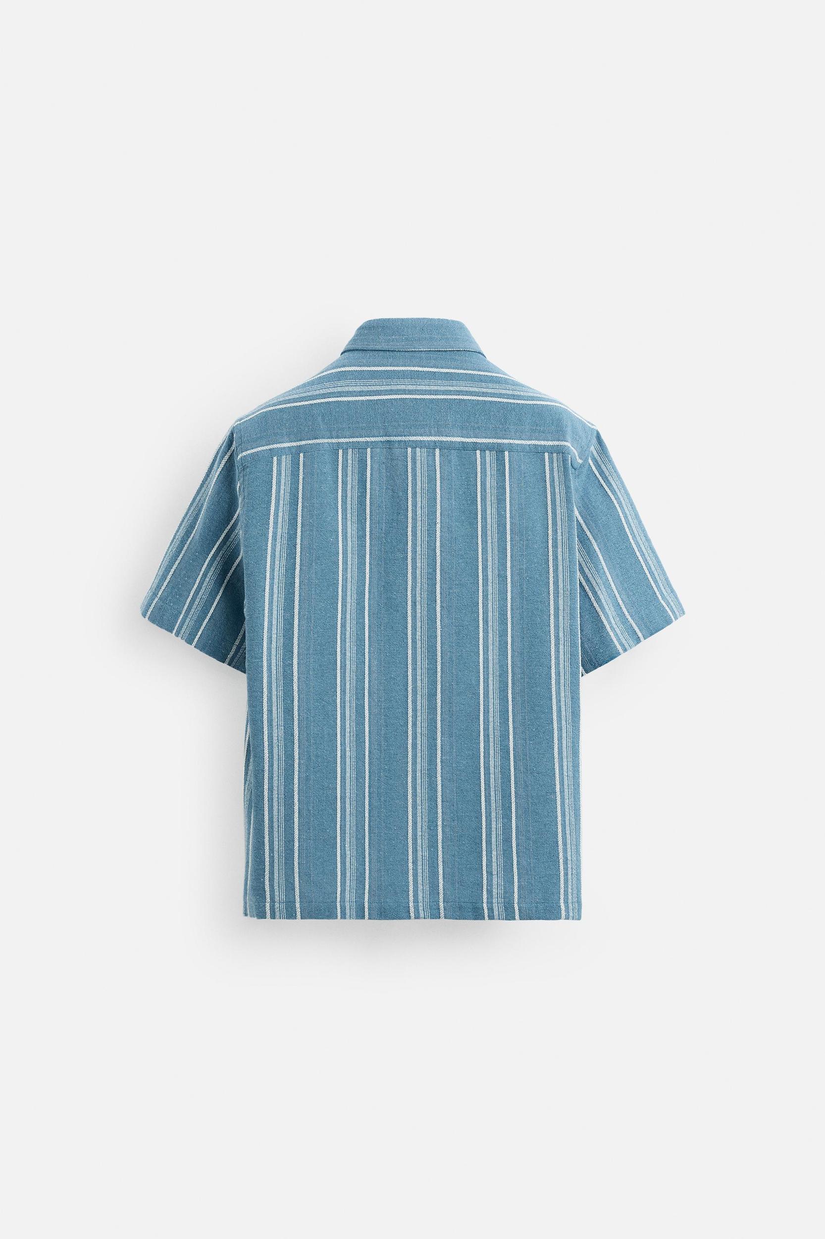 TEXTURED STRIPED SHIRT Product Image