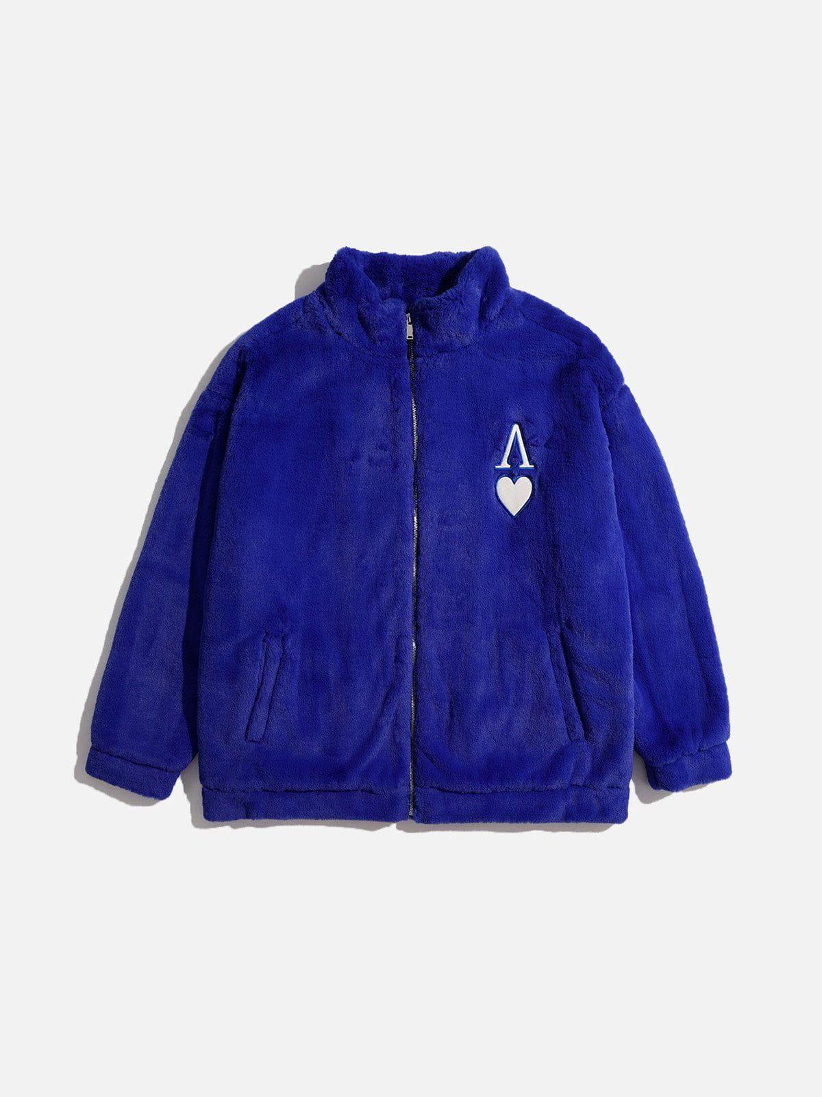 City Of Love Skull Graphic Fleece Coat Product Image