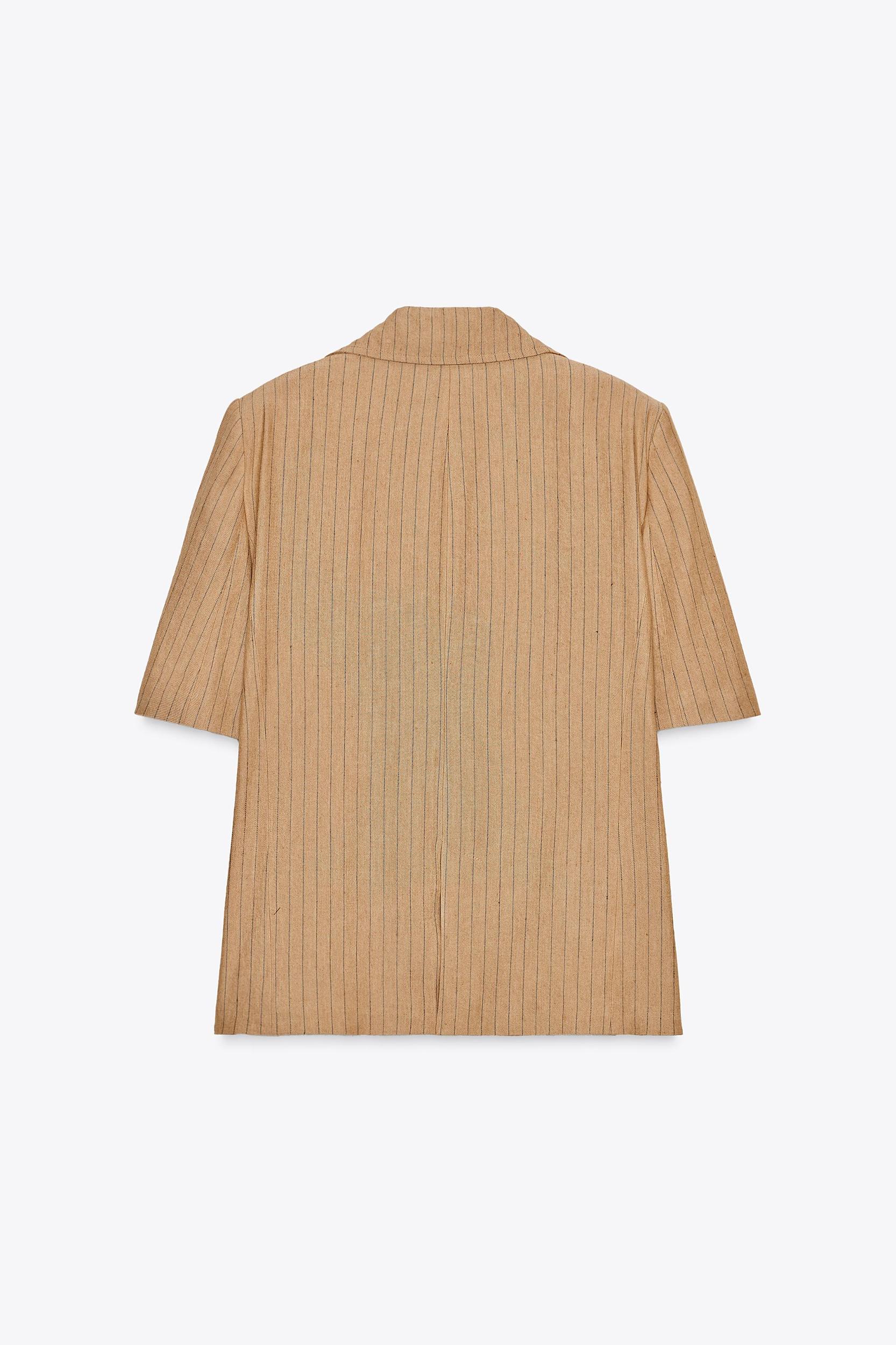 ZW COLLECTION STRIPED LINEN BLAZER Product Image