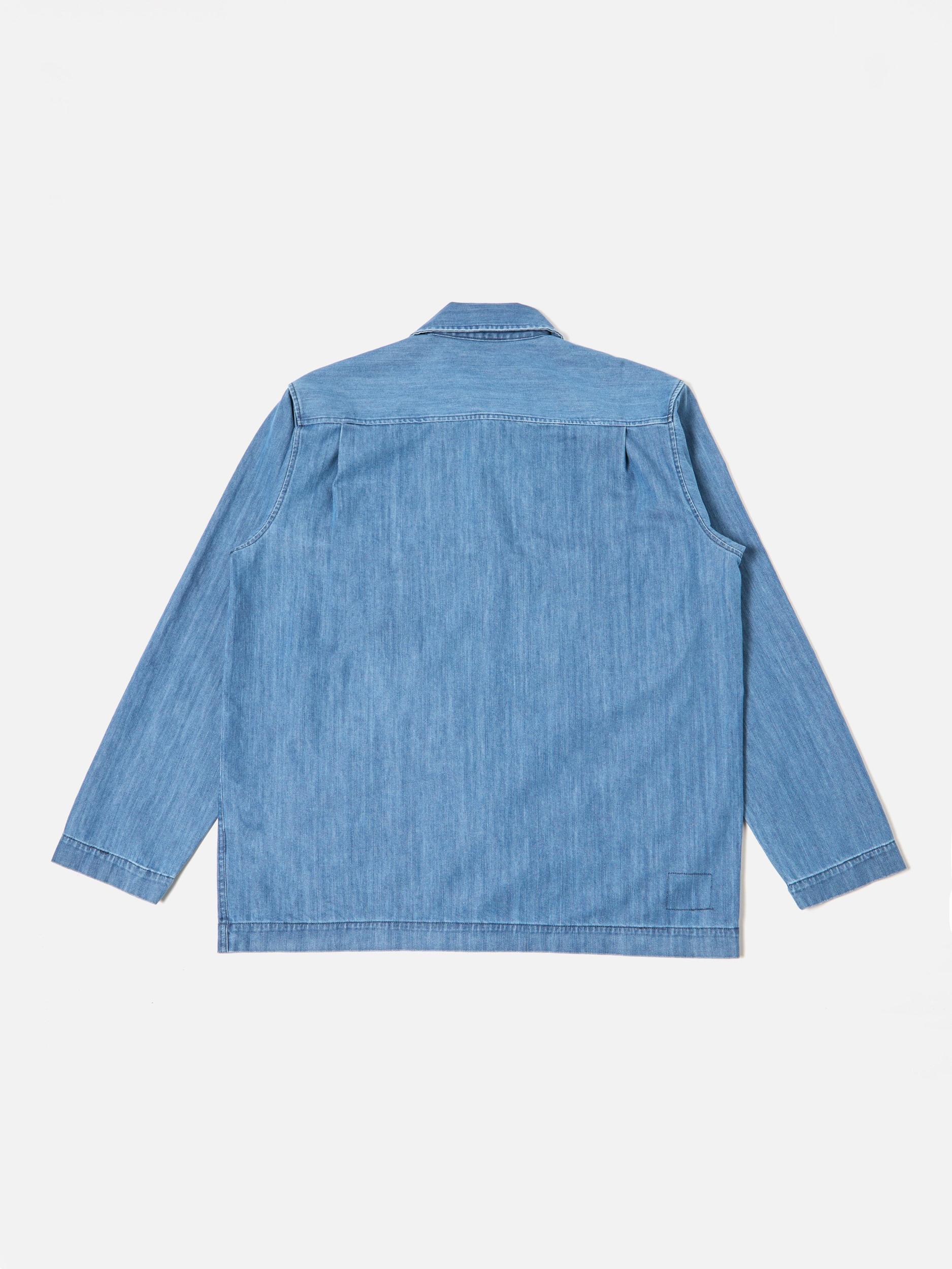 Universal Works Dockside Jacket in Indigo 9oz Recycled Denim Product Image