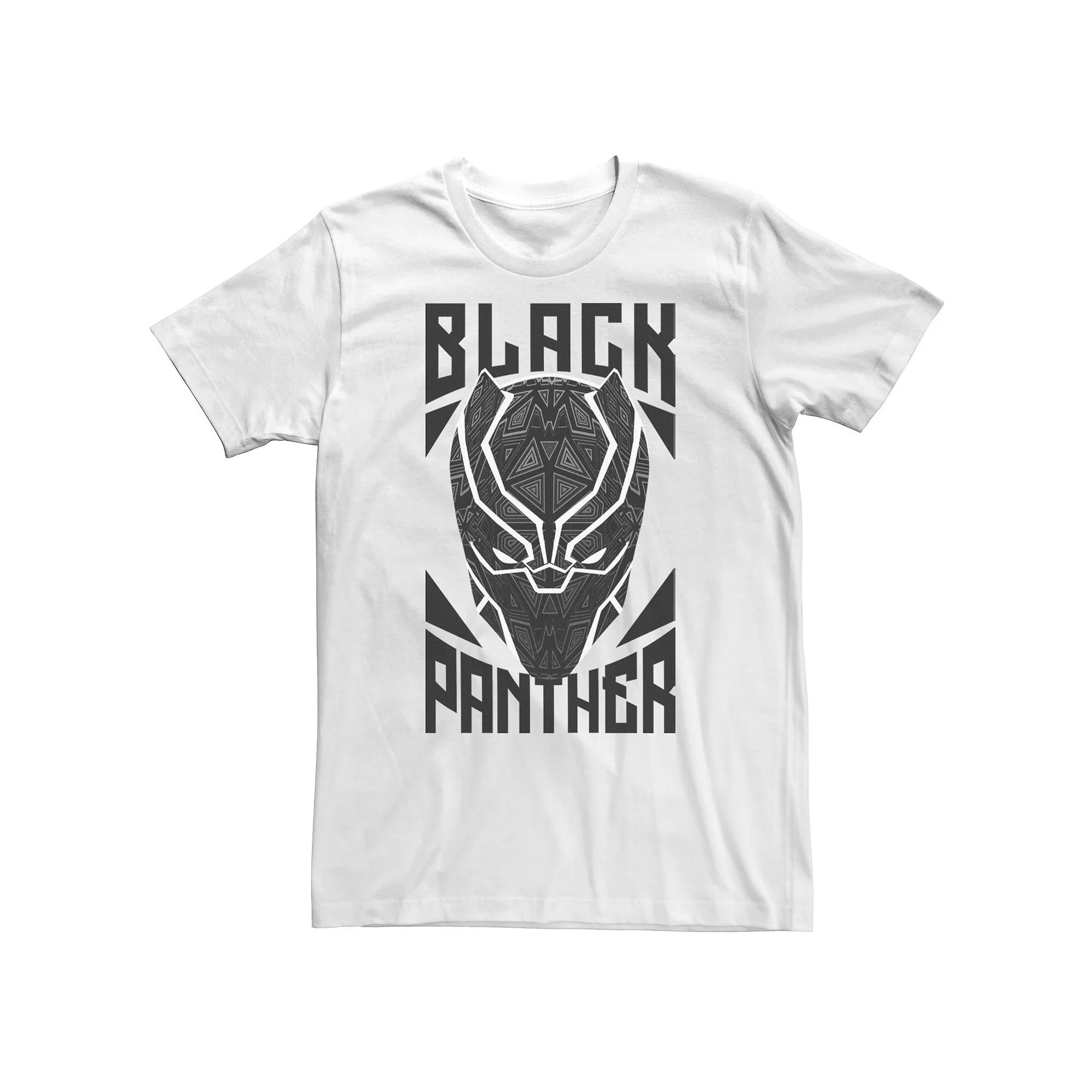 Big & Tall Marvel Avengers Black Panther Geometric Helmet Tee, Men's,  Product Image