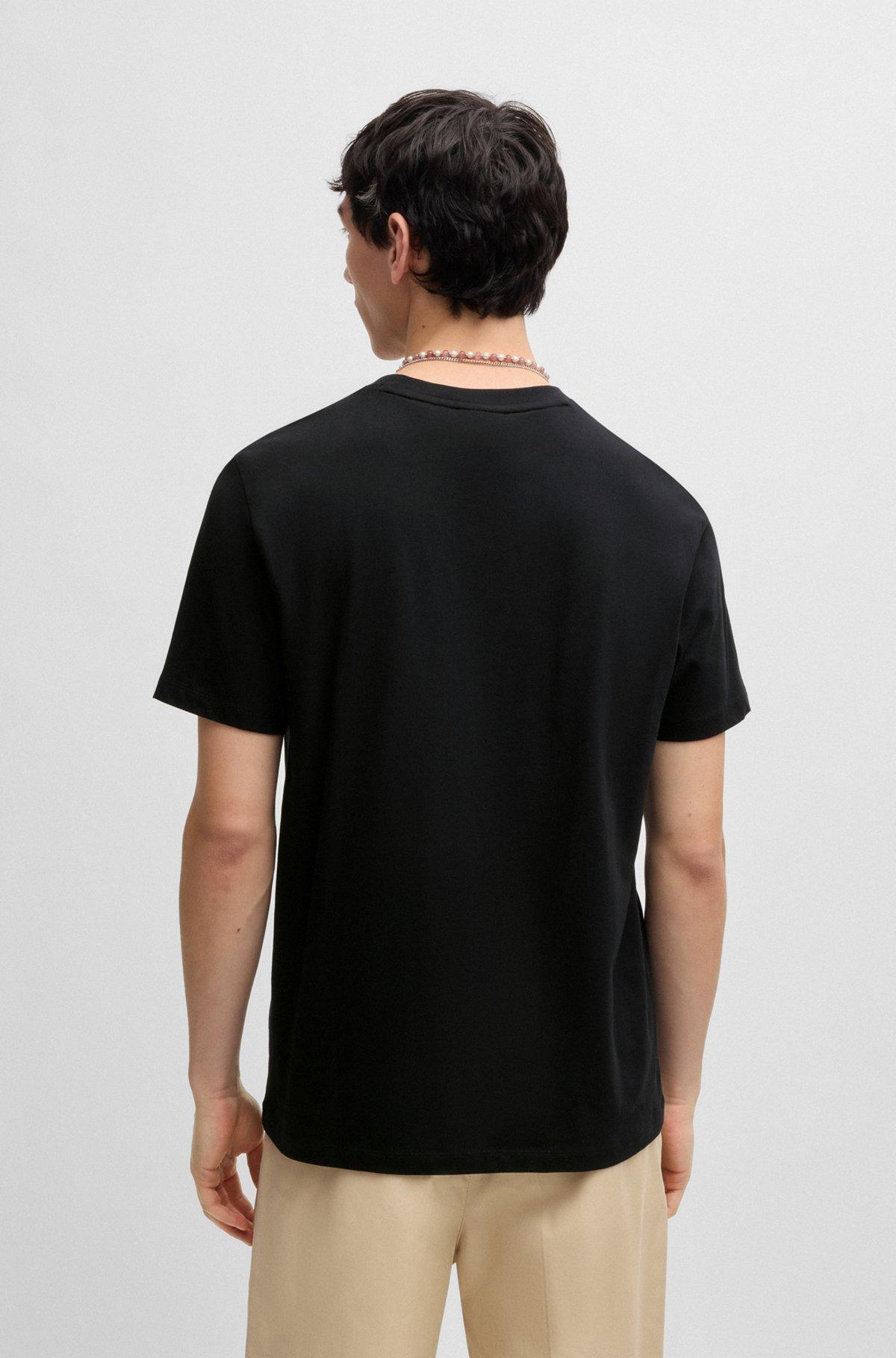 Cotton-jersey T-shirt with logo and animal graphic Product Image